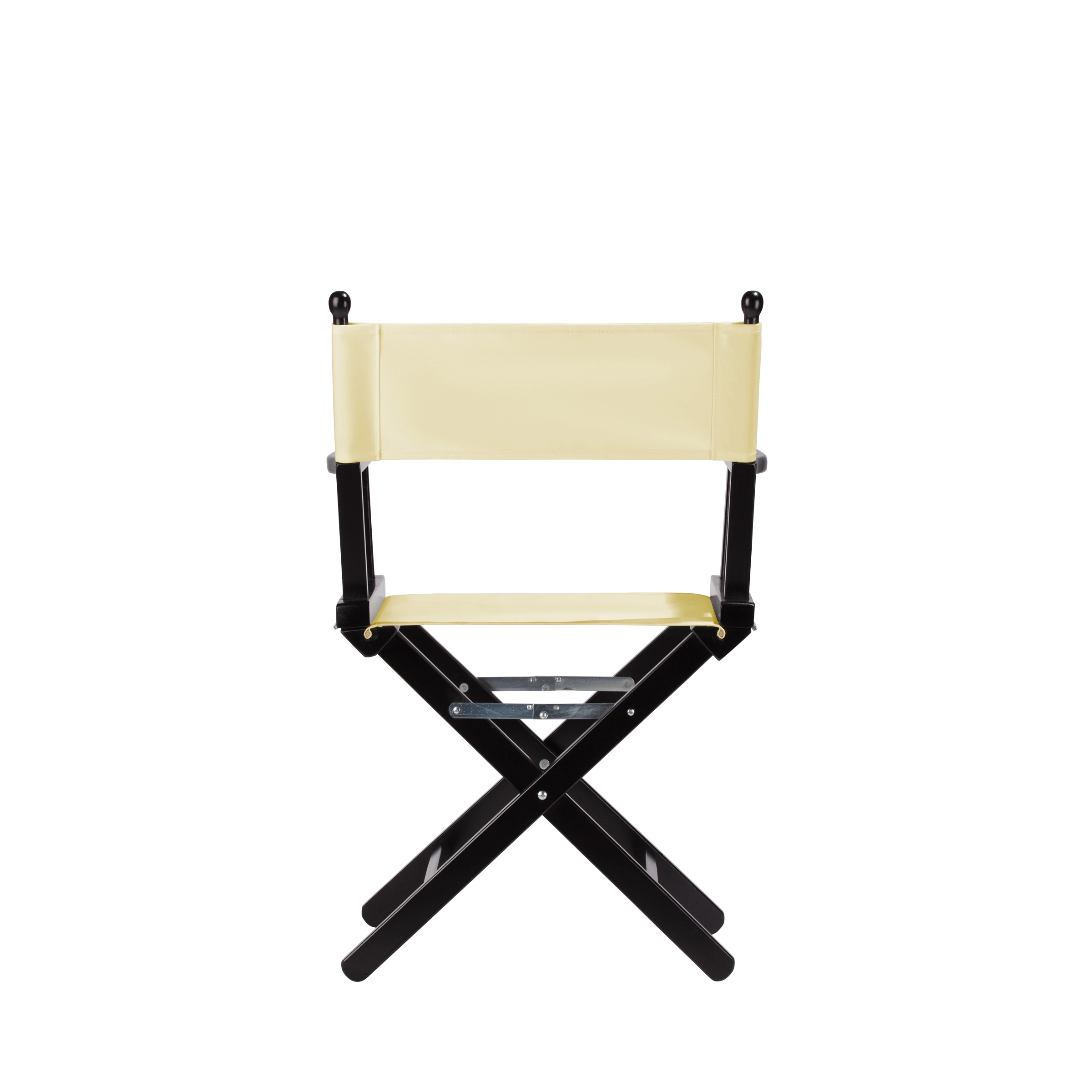 Regiestuhl Alfred aus schwarzem Buchenholz mit Bezug in vanille, Rückansicht
#Classic | Set (Farbe)_vanille