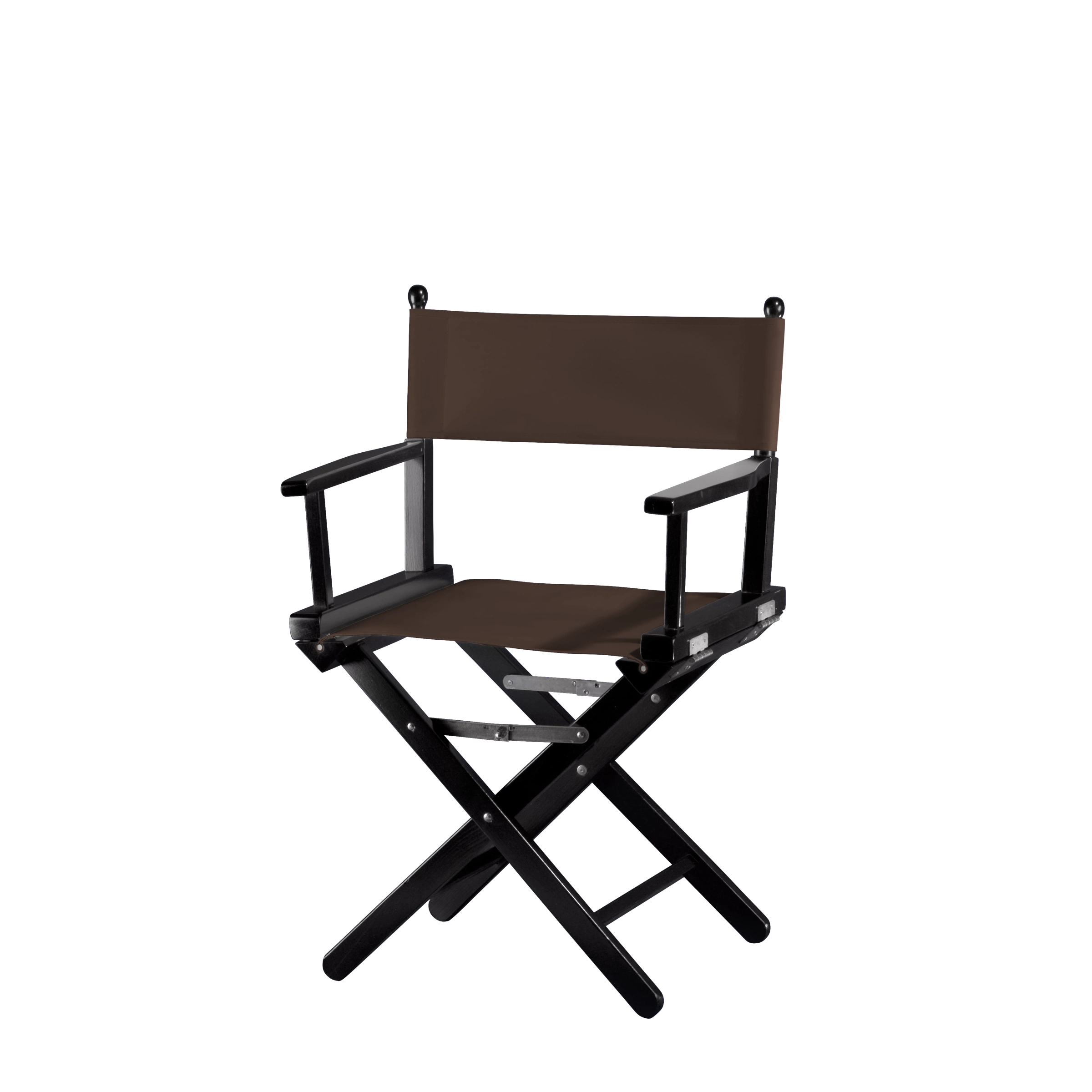 Regiestuhl Alfred aus schwarzem Buchenholz mit Bezug in caffé, Seitenansicht
#Classic | Set (Farbe)_caffé