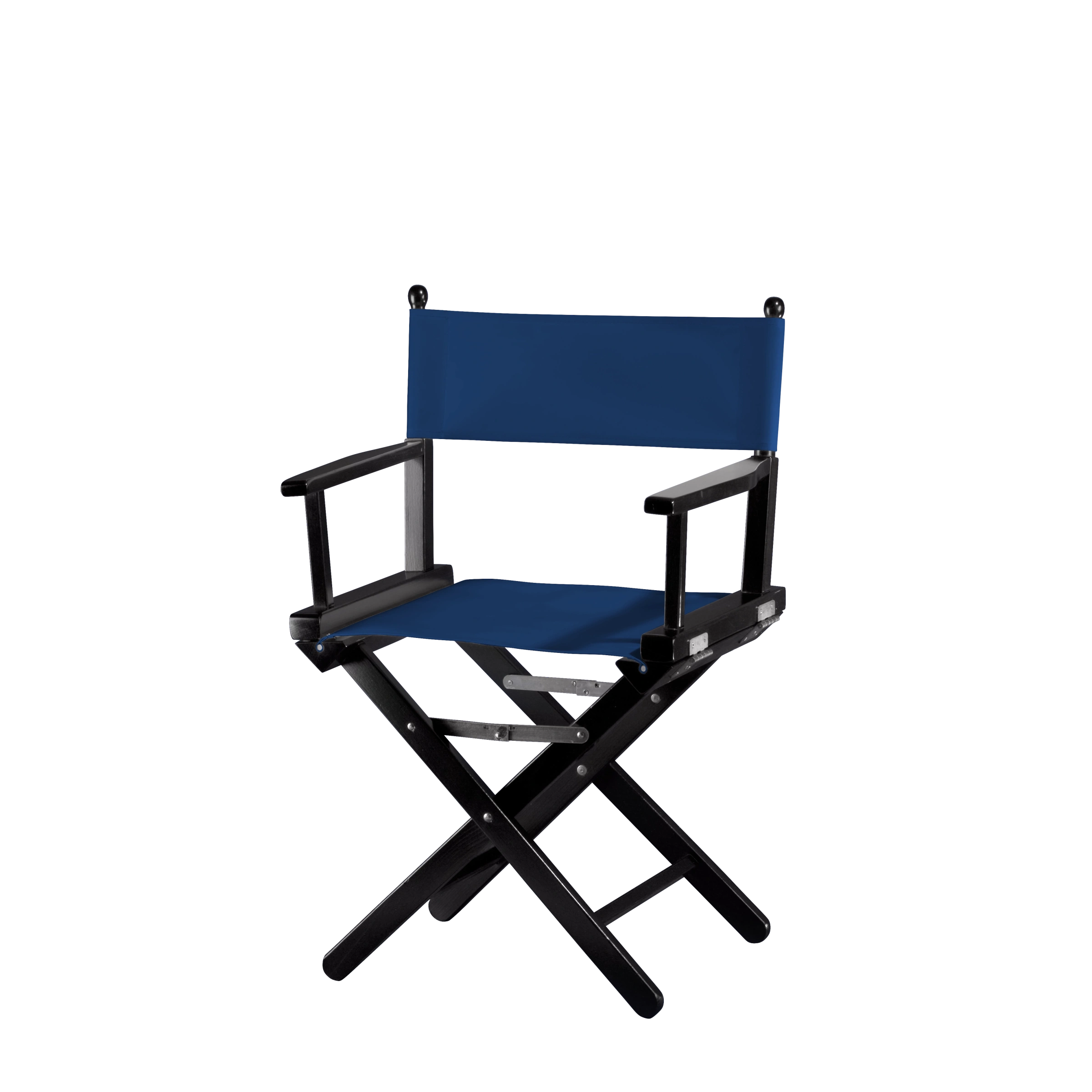 Regiestuhl Alfred aus schwarzem Buchenholz mit Bezug in marine, Seitenansicht
#Classic | Set (Farbe)_marine