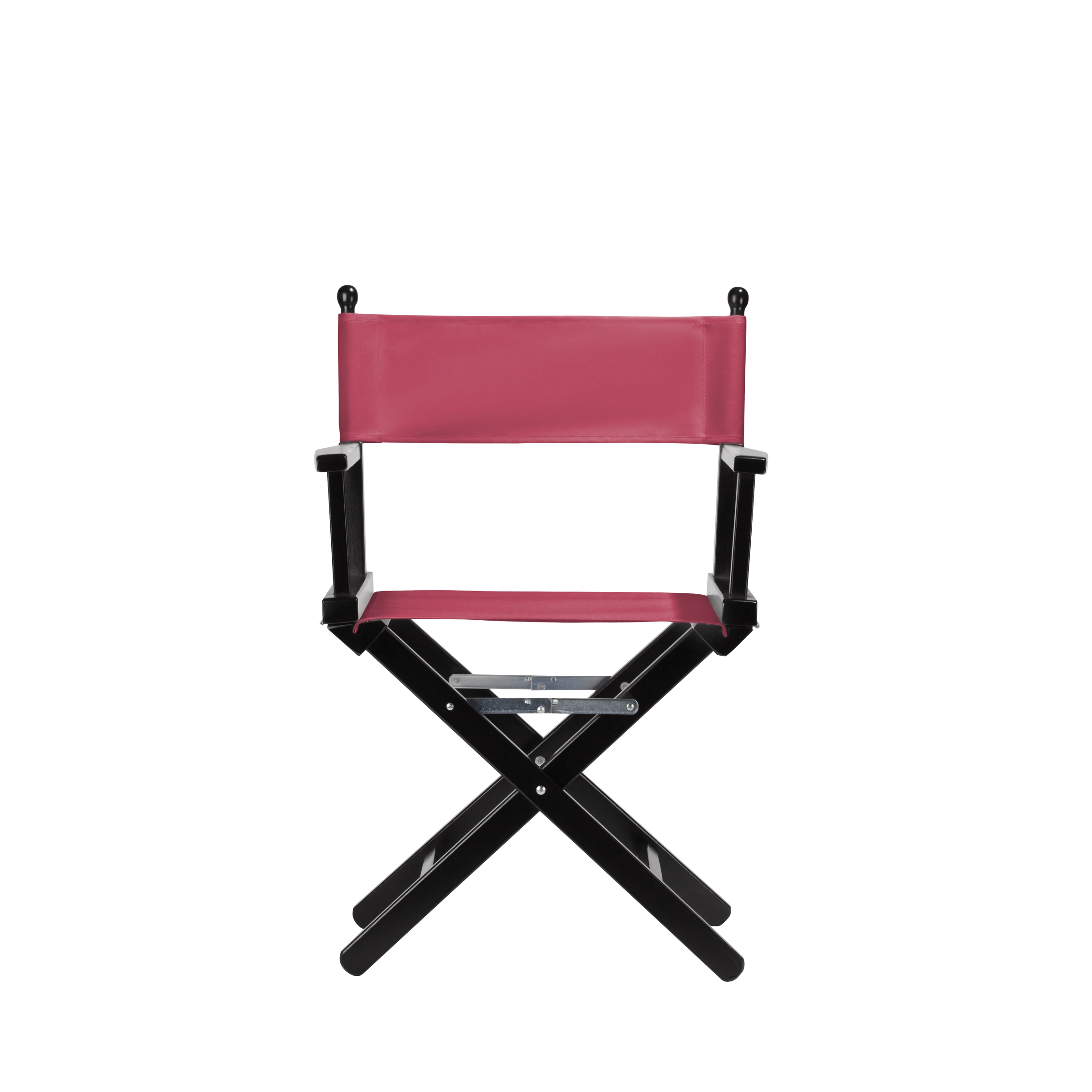 Regiestuhl Alfred aus schwarzem Buchenholz mit Bezug in fuchsia, Frontalansicht
#Classic | Set (Farbe)_fuchsia