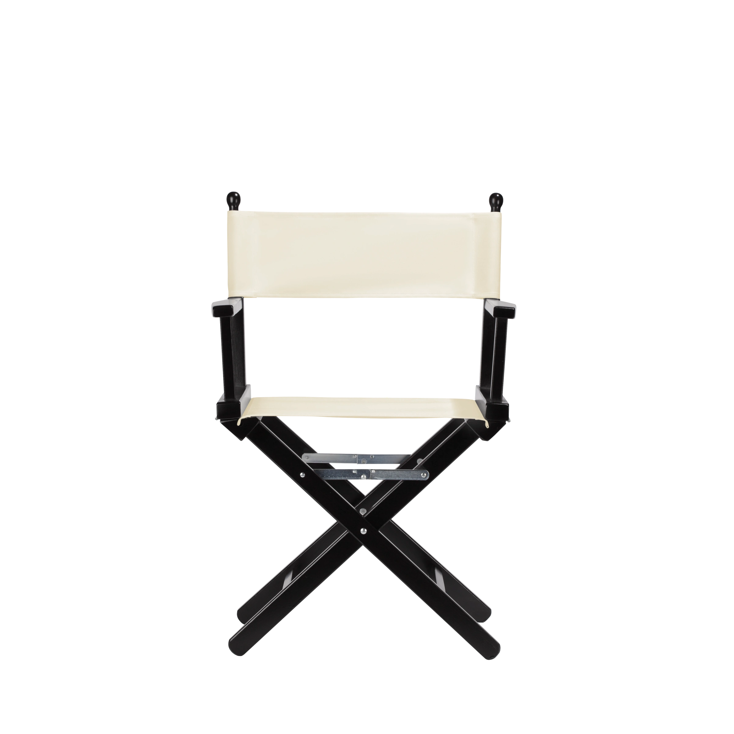 Regiestuhl Alfred aus schwarzem Buchenholz mit Bezug in natur, Frontalansicht
#Classic | Set (Farbe)_natur