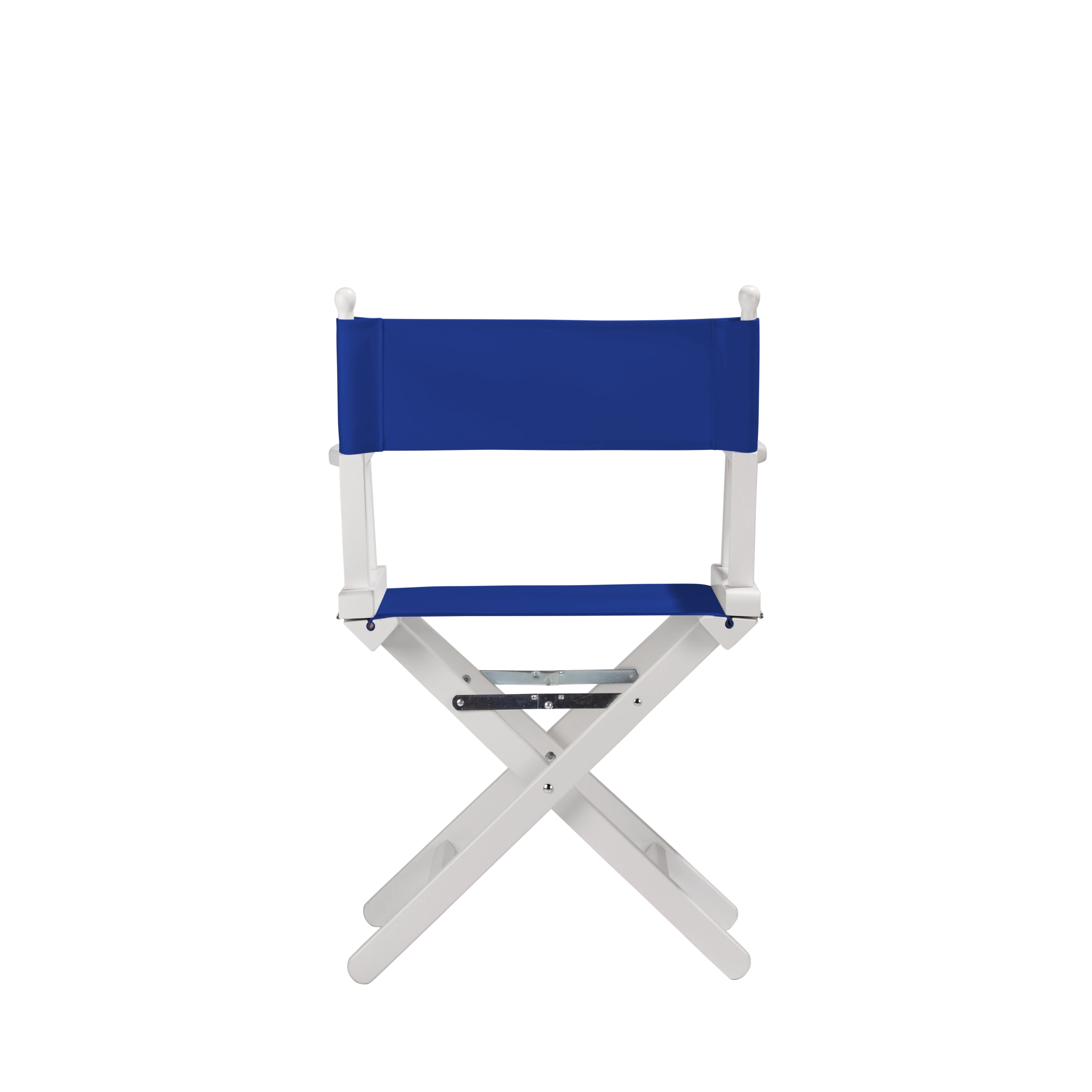 Regiestuhl Alfred aus weißem Buchenholz mit dunkelblauem Bezug, Rückansicht
#Classic | Set (Farbe)_dunkelblau