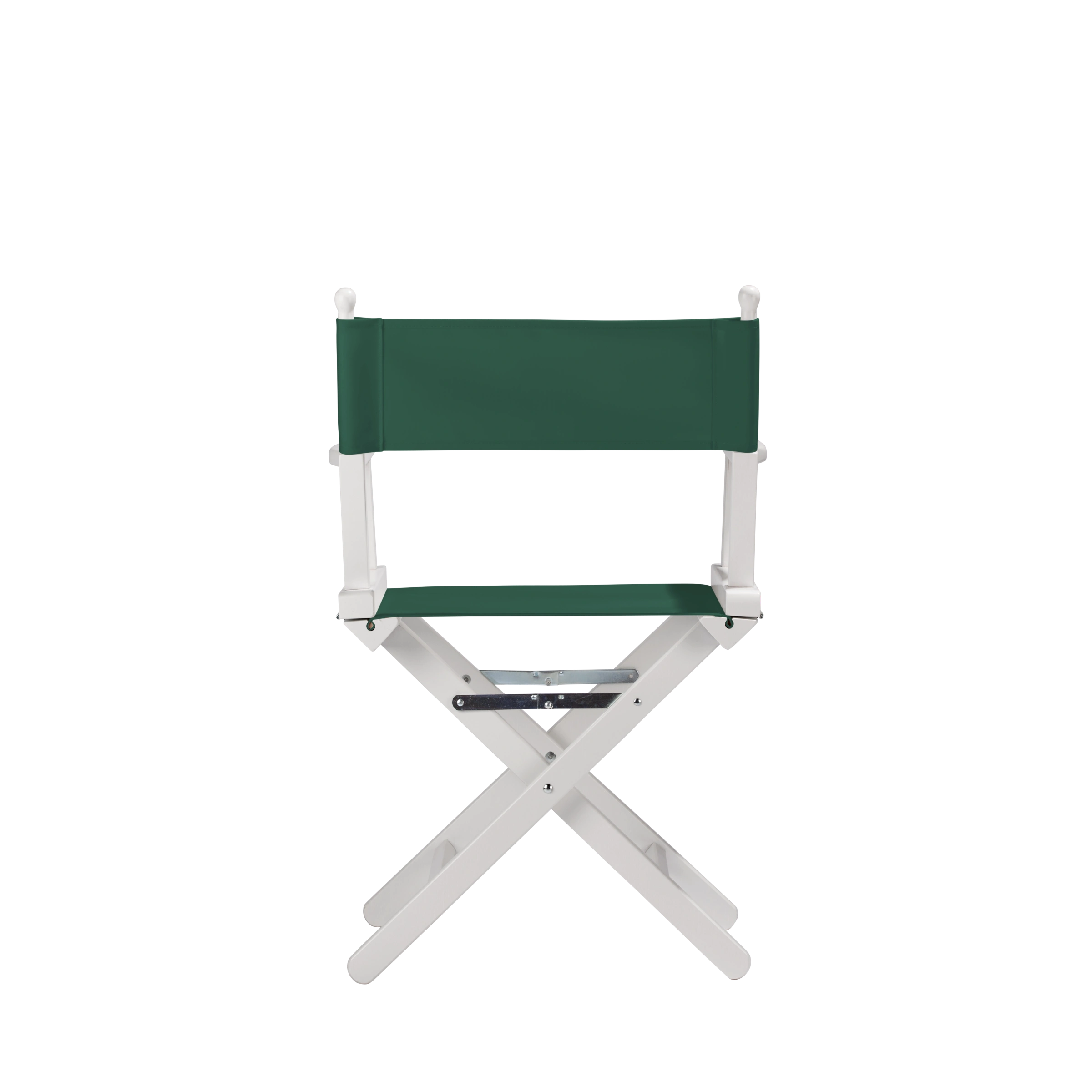 Regiestuhl Alfred aus weißem Buchenholz mit dunkelgrünem Bezug, Rückansicht
#Classic | Set (Farbe)_dunkelgrün