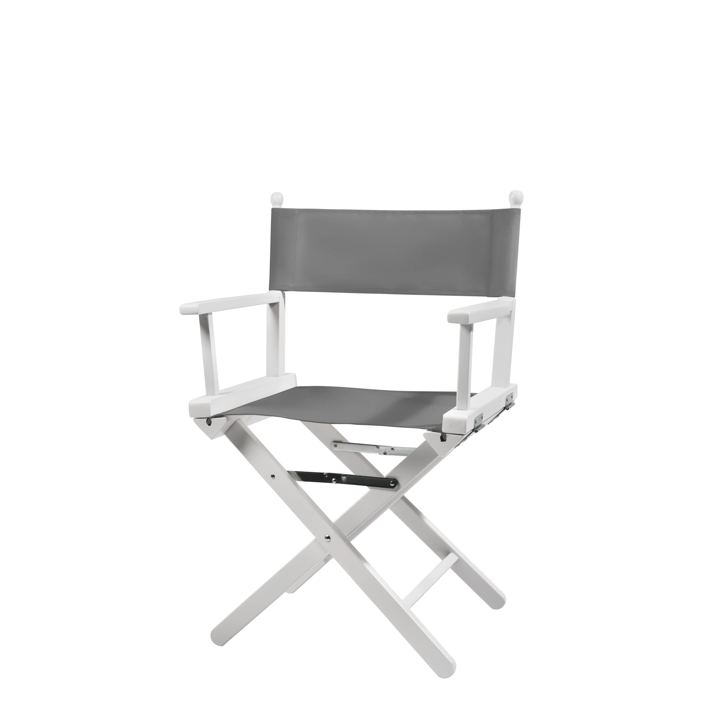 Regiestuhl Alfred aus weißem Buchenholz mit anthrazitem Bezug, Seitenansicht
#Classic | Set (Farbe)_anthrazit