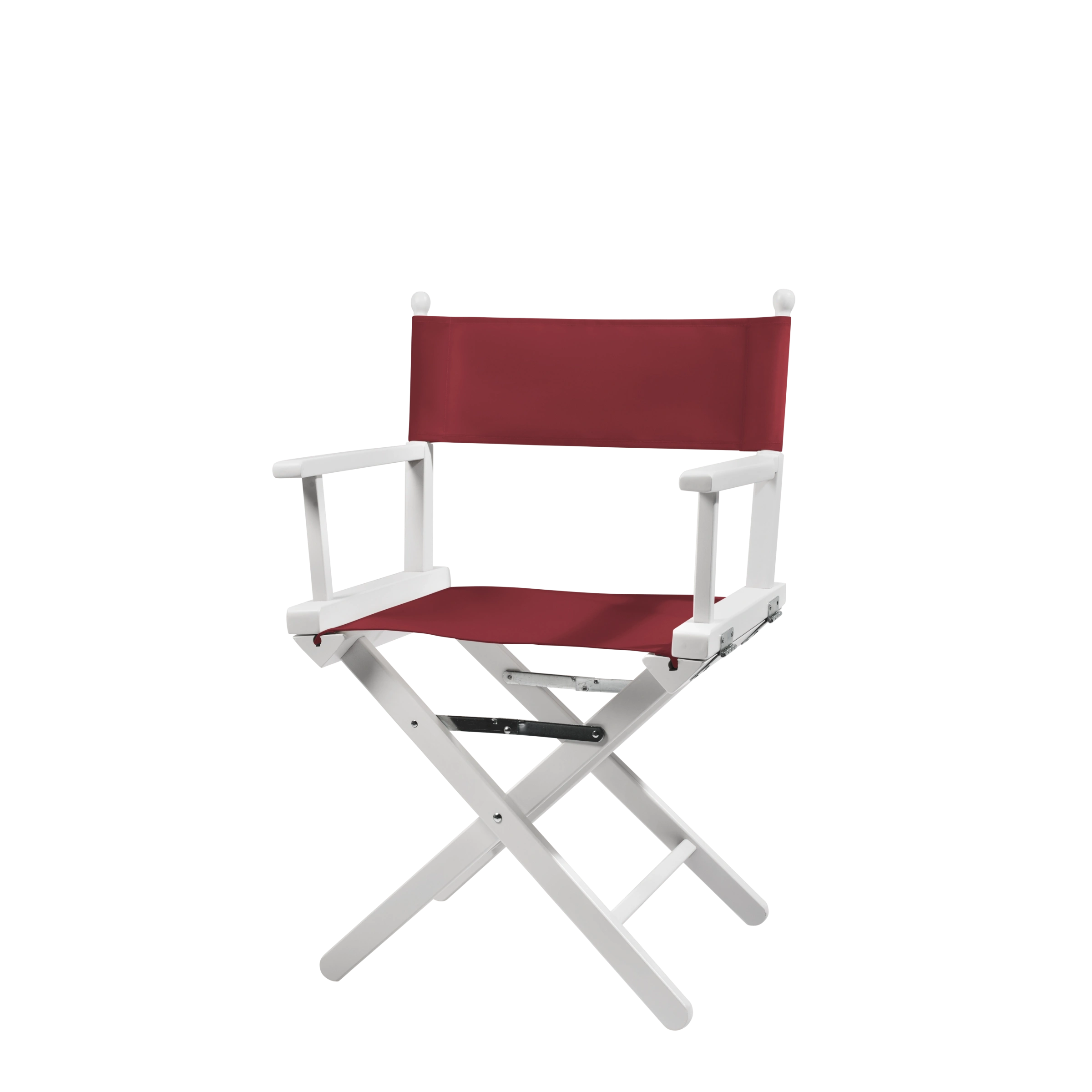 Regiestuhl Alfred aus weißem Buchenholz mit Bezug in bordeaux, Seitenansicht
#Classic | Set (Farbe)_bordeaux