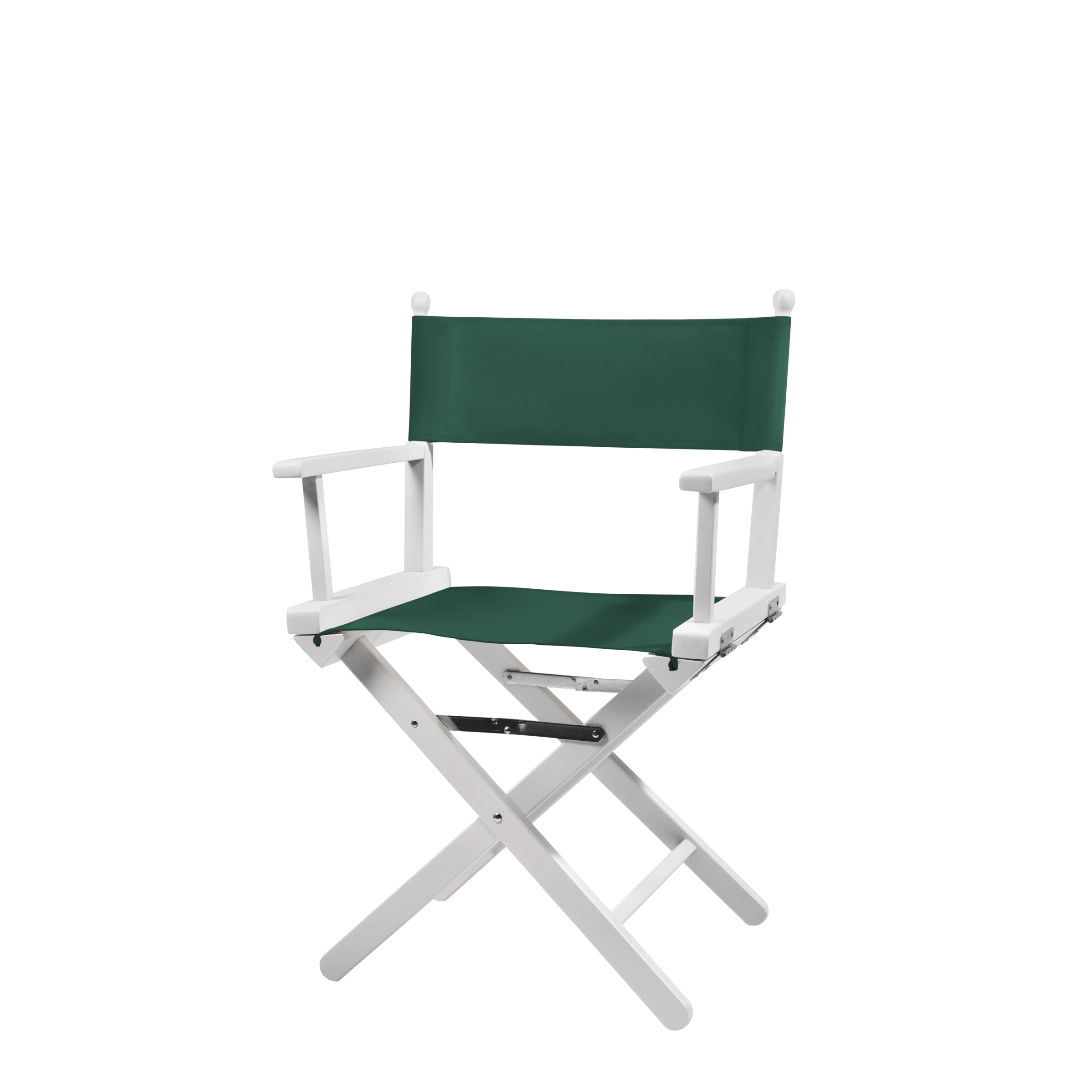 Regiestuhl Alfred aus weißem Buchenholz mit dunkelgrünem Bezug, Seitenansicht
#Classic | Set (Farbe)_dunkelgrün
