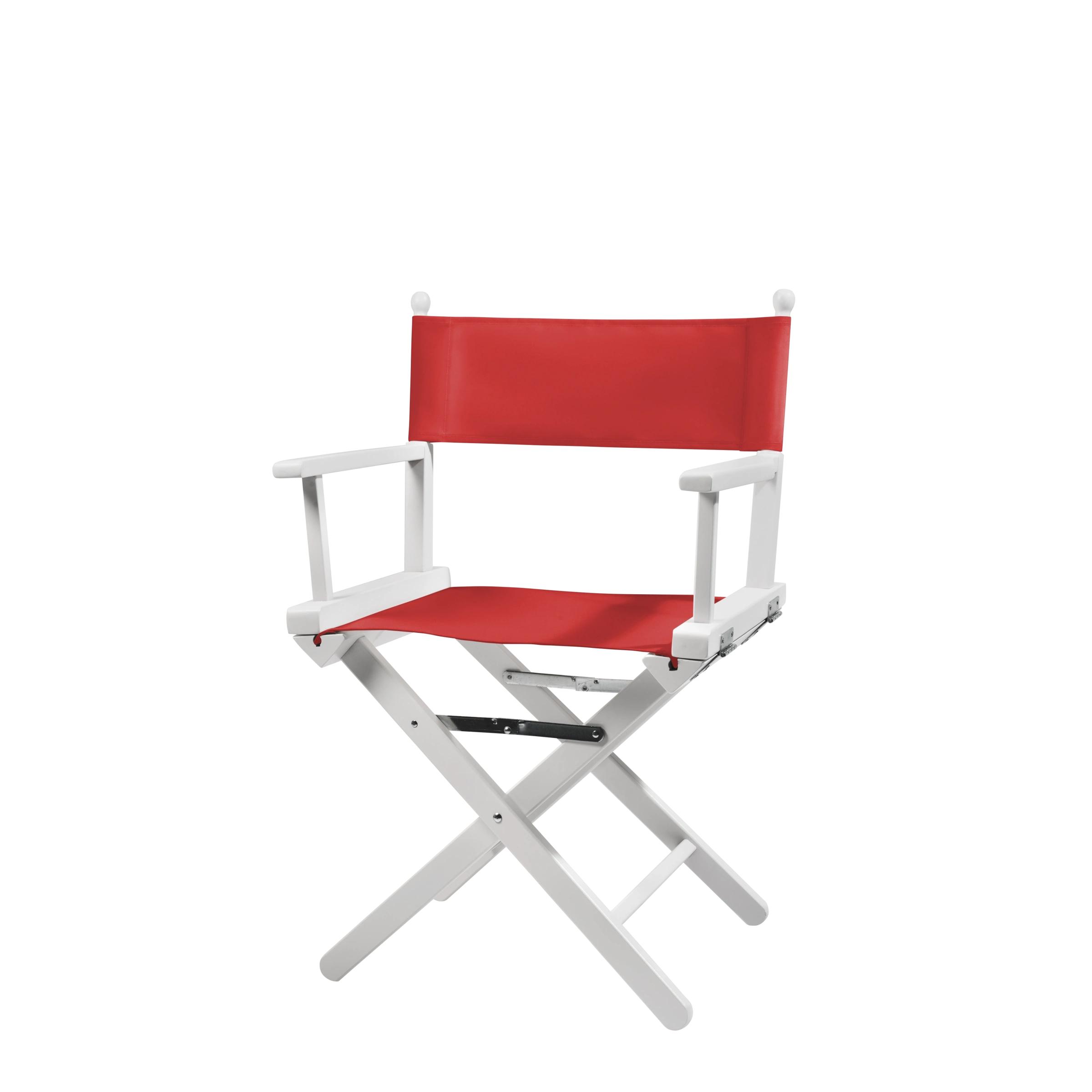 Regiestuhl Alfred aus weißem Buchenholz mit Bezug in rivarot, Seitenansicht
#Classic | Set (Farbe)_rivarot