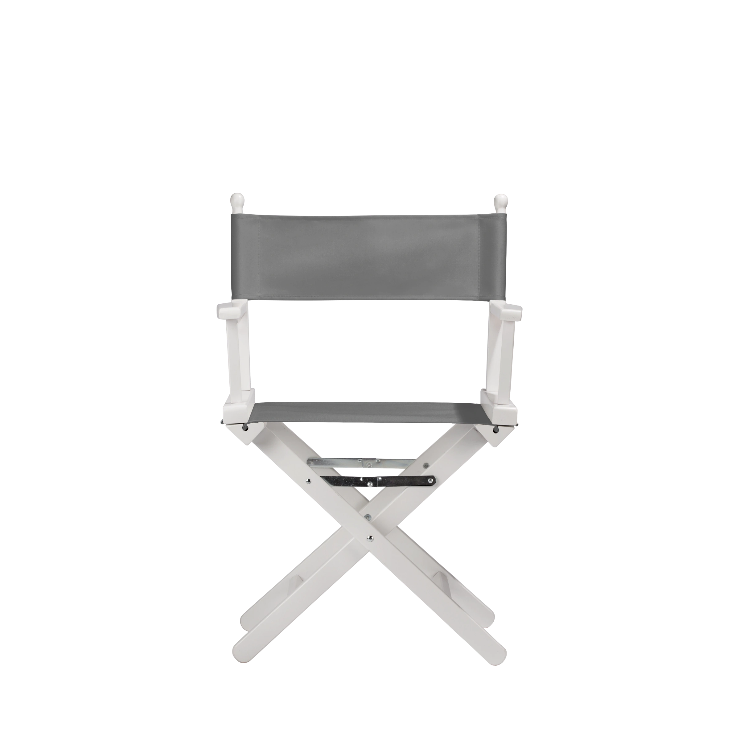 Regiestuhl Alfred aus weißem Buchenholz mit anthrazitem Bezug, Frontalansicht
#Classic | Set (Farbe)_anthrazit