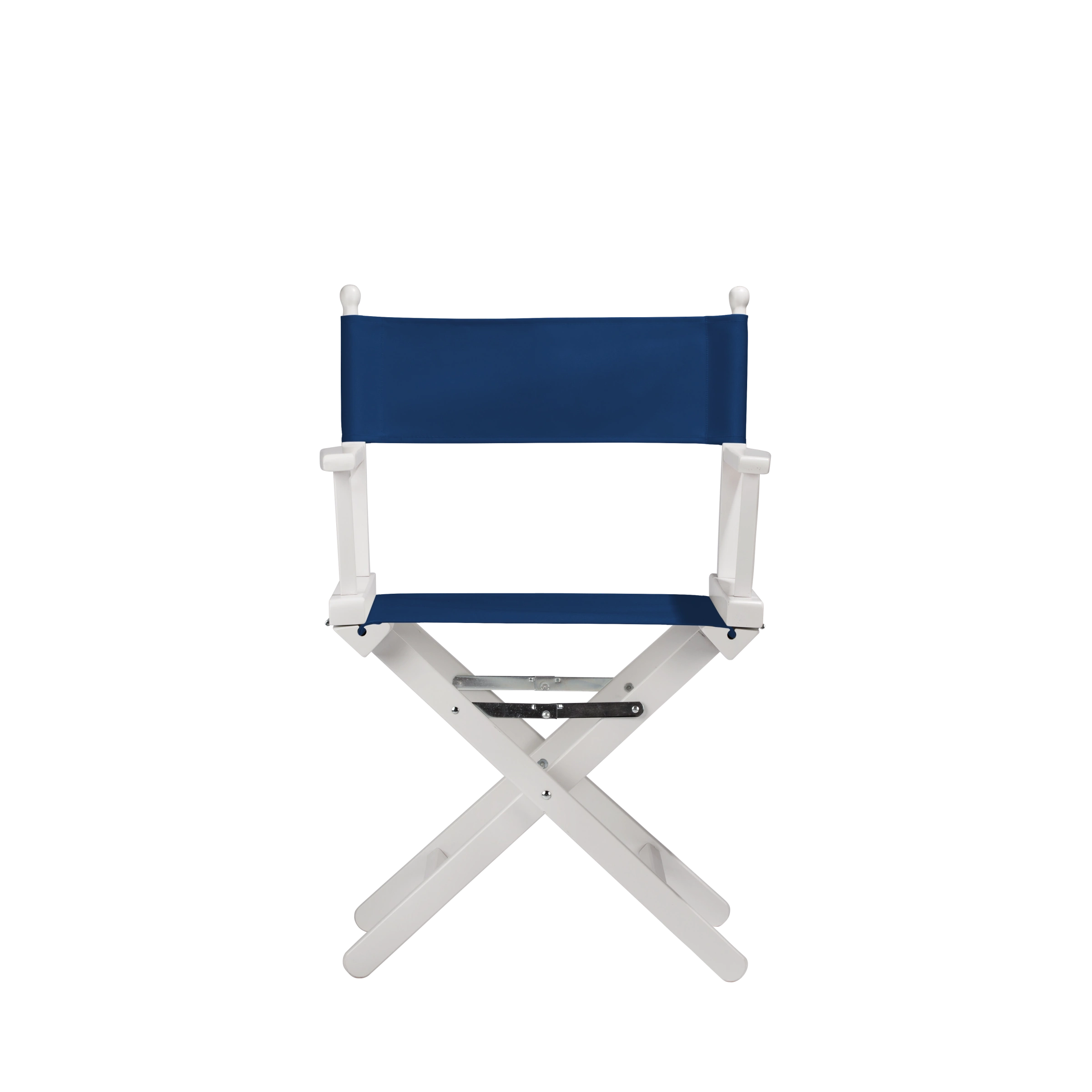 Regiestuhl Alfred aus weißem Buchenholz mit Bezug in marine, Frontalansicht
#Classic | Set (Farbe)_marine