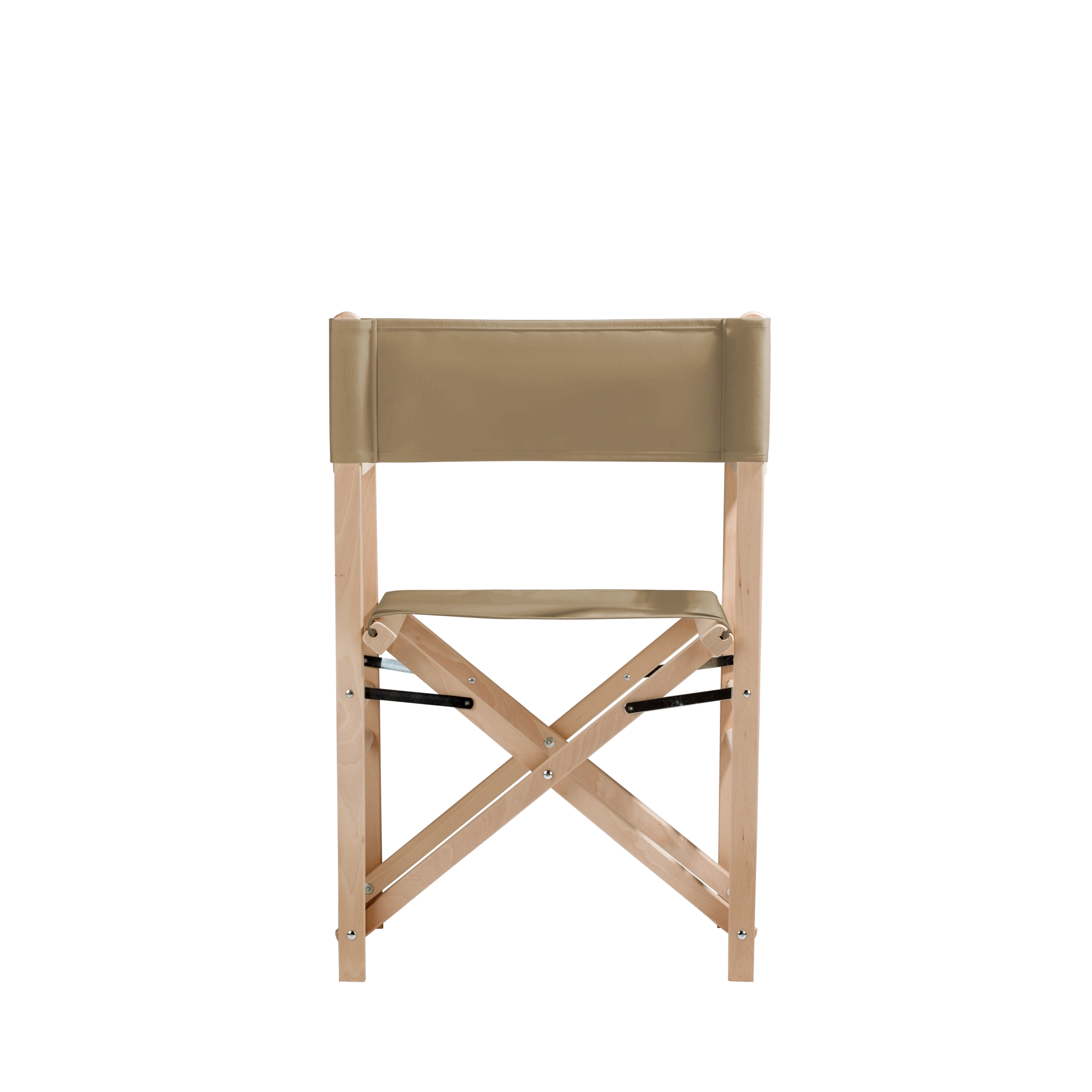 Regiestuhl Billy aus naturbelassenem Buchenholz mit Bezug in grau-beige, Rückansicht
#Classic | Set (Farbe)_grau-beige