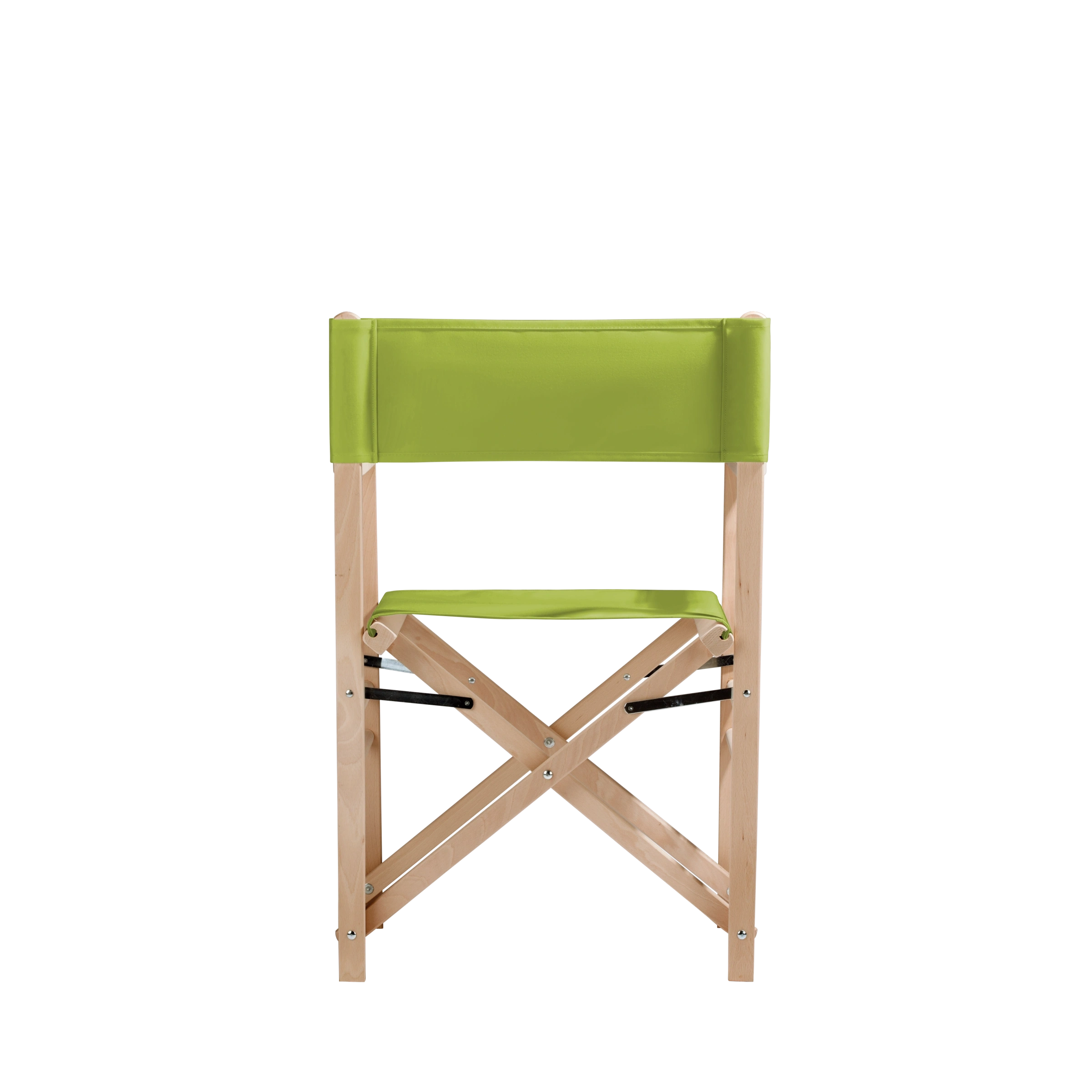 Regiestuhl Billy aus naturbelassenem Buchenholz mit hellgrünem Bezug, Rückansicht
#Classic | Set (Farbe)_hellgrün