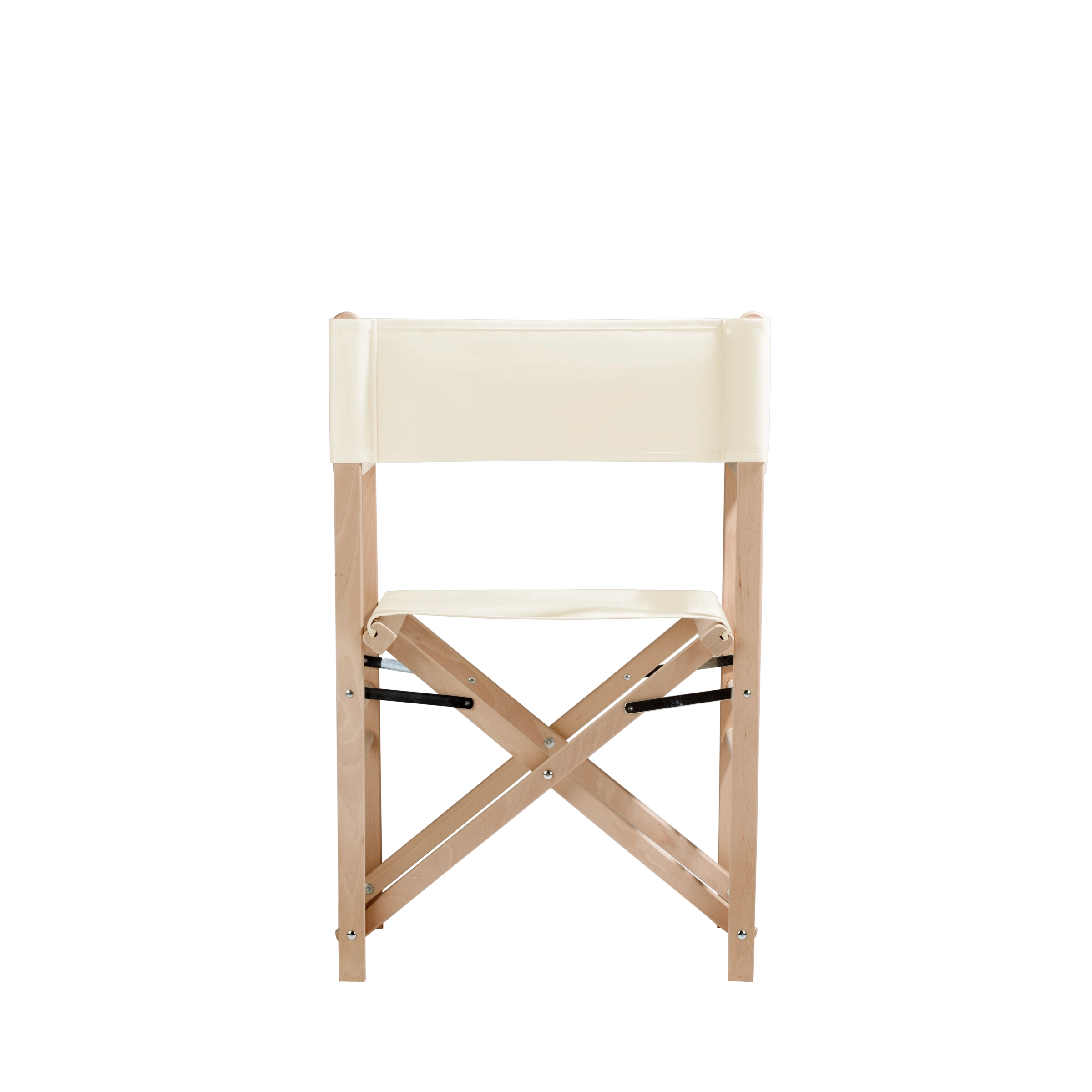 Regiestuhl Billy aus naturbelassenem Buchenholz mit naturfarbenem Bezug, Rückansicht
#Classic | Set (Farbe)_natur