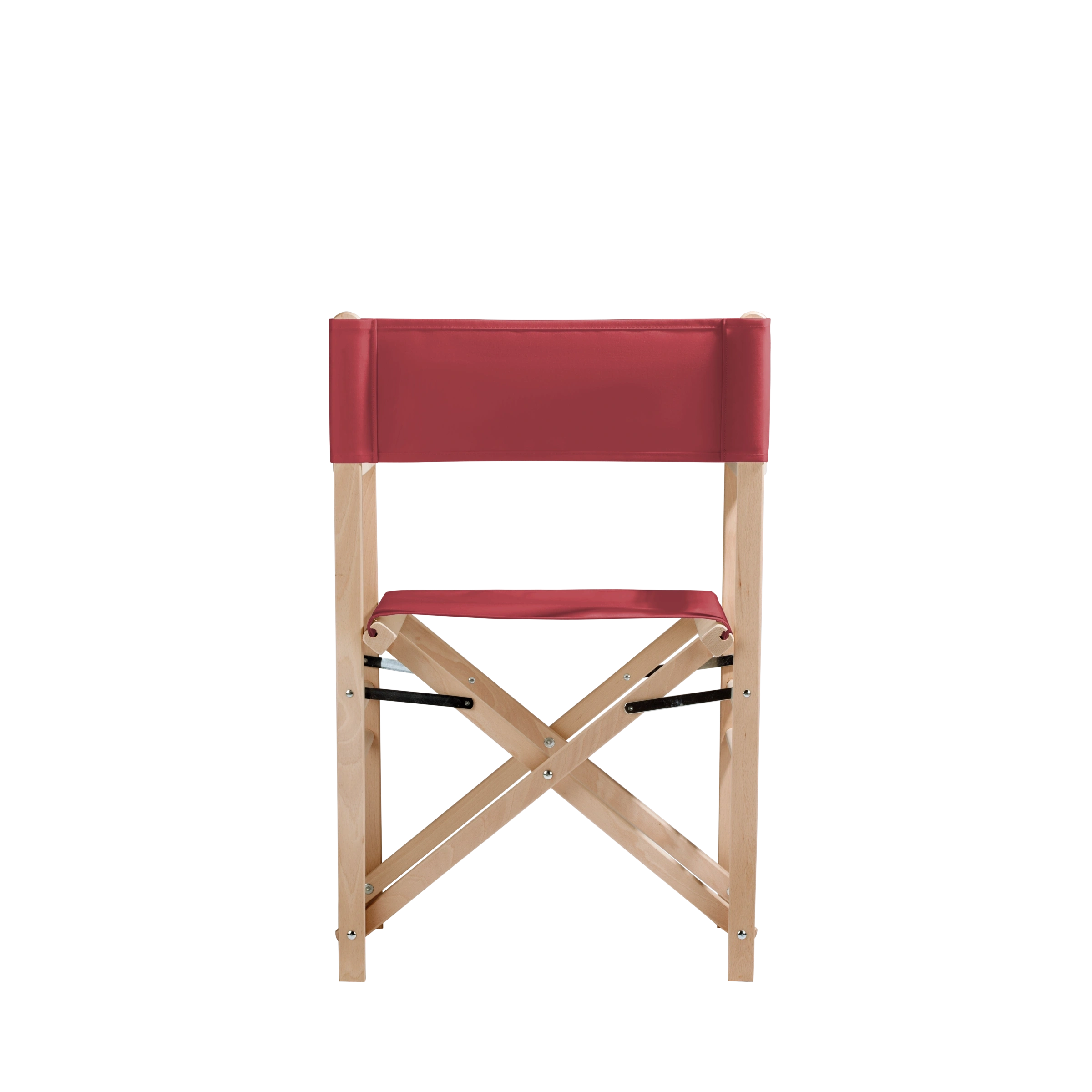 Regiestuhl Billy aus naturbelassenem Buchenholz mit rotem Bezug, Rückansicht
#Classic | Set (Farbe)_rot