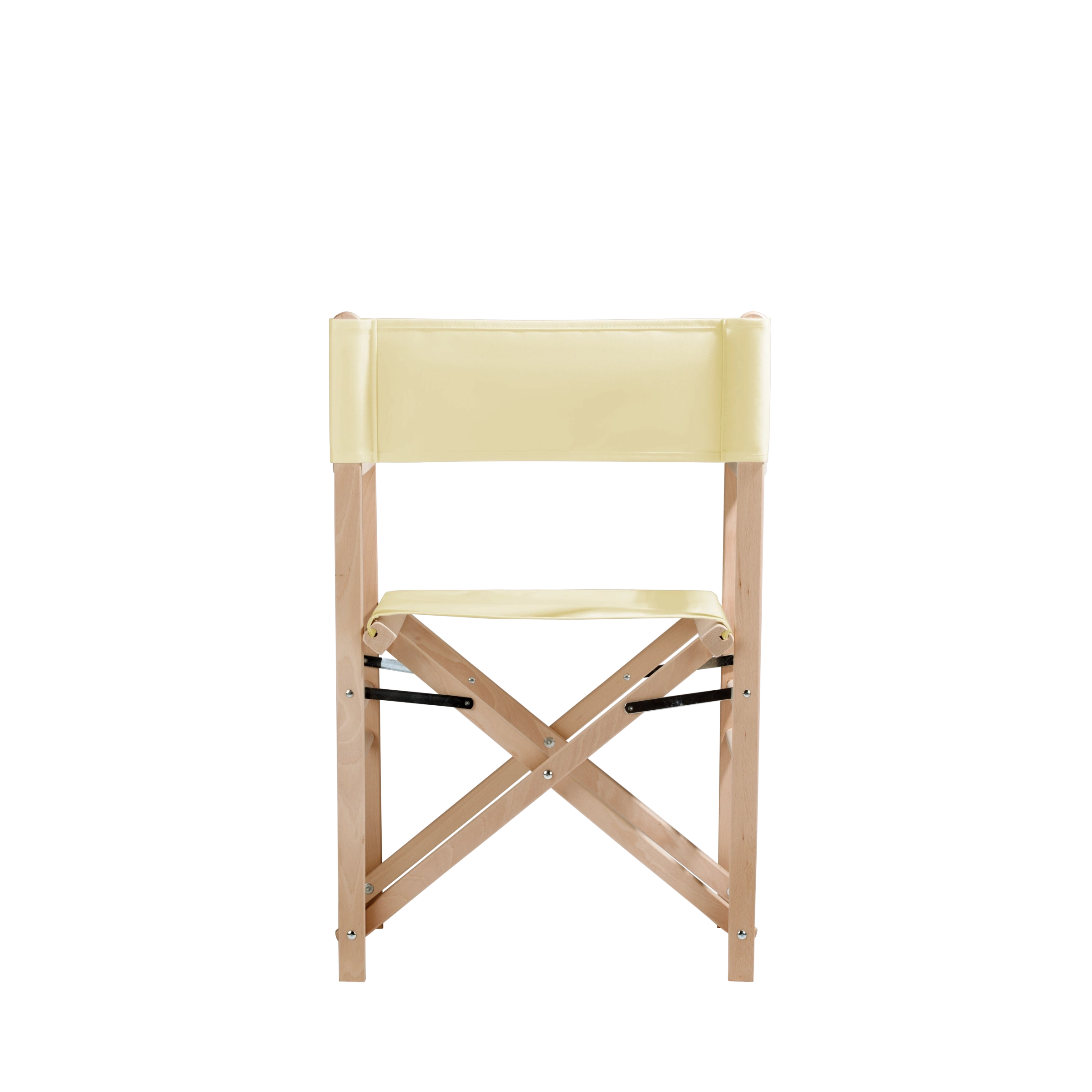 Regiestuhl Billy aus naturbelassenem Buchenholz mit Bezug in vanille, Rückansicht
#Classic | Set (Farbe)_vanille