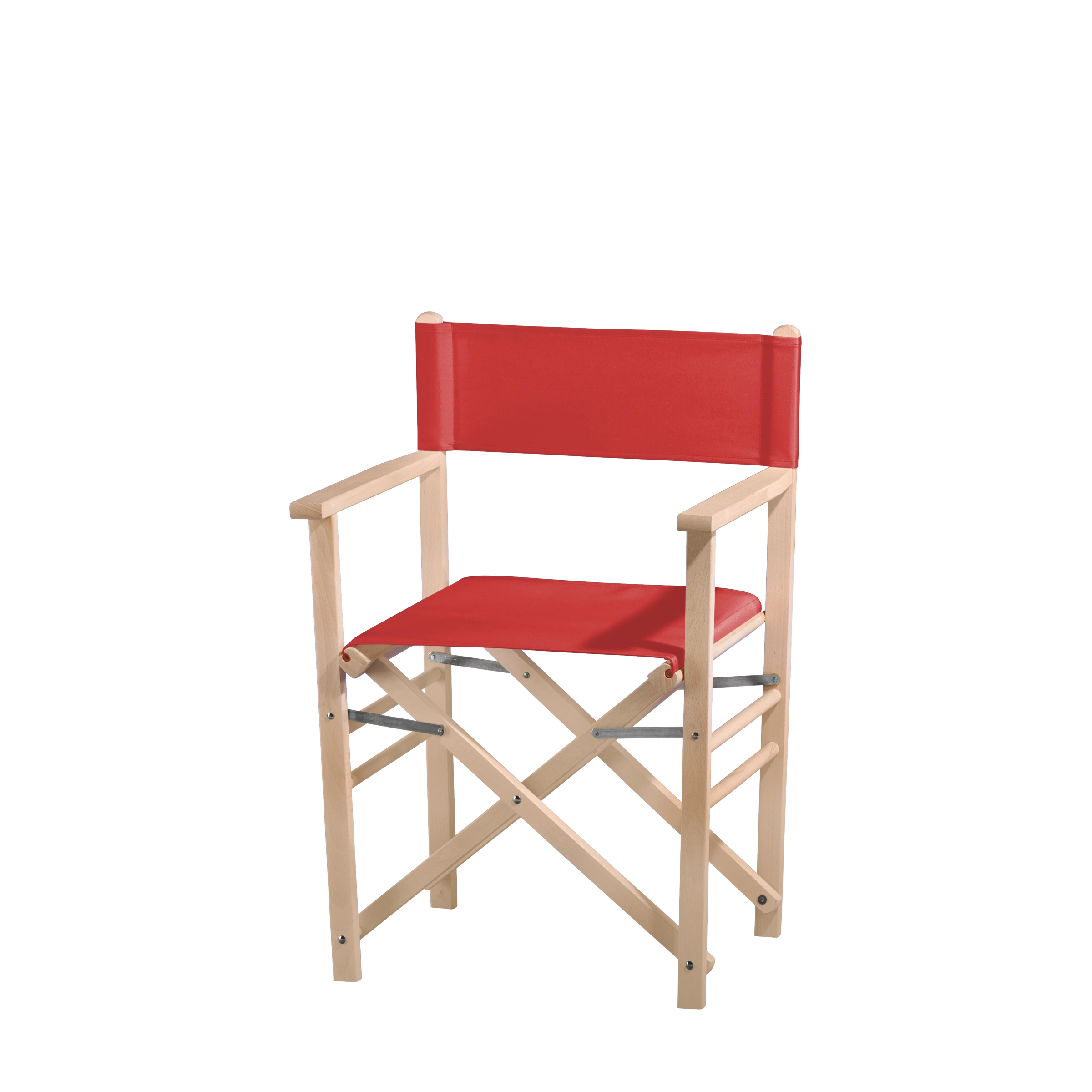 Regiestuhl Billy aus naturbelassenem Buchenholz mit Bezug in rivarot, Seitenansicht
#Classic | Set (Farbe)_rivarot