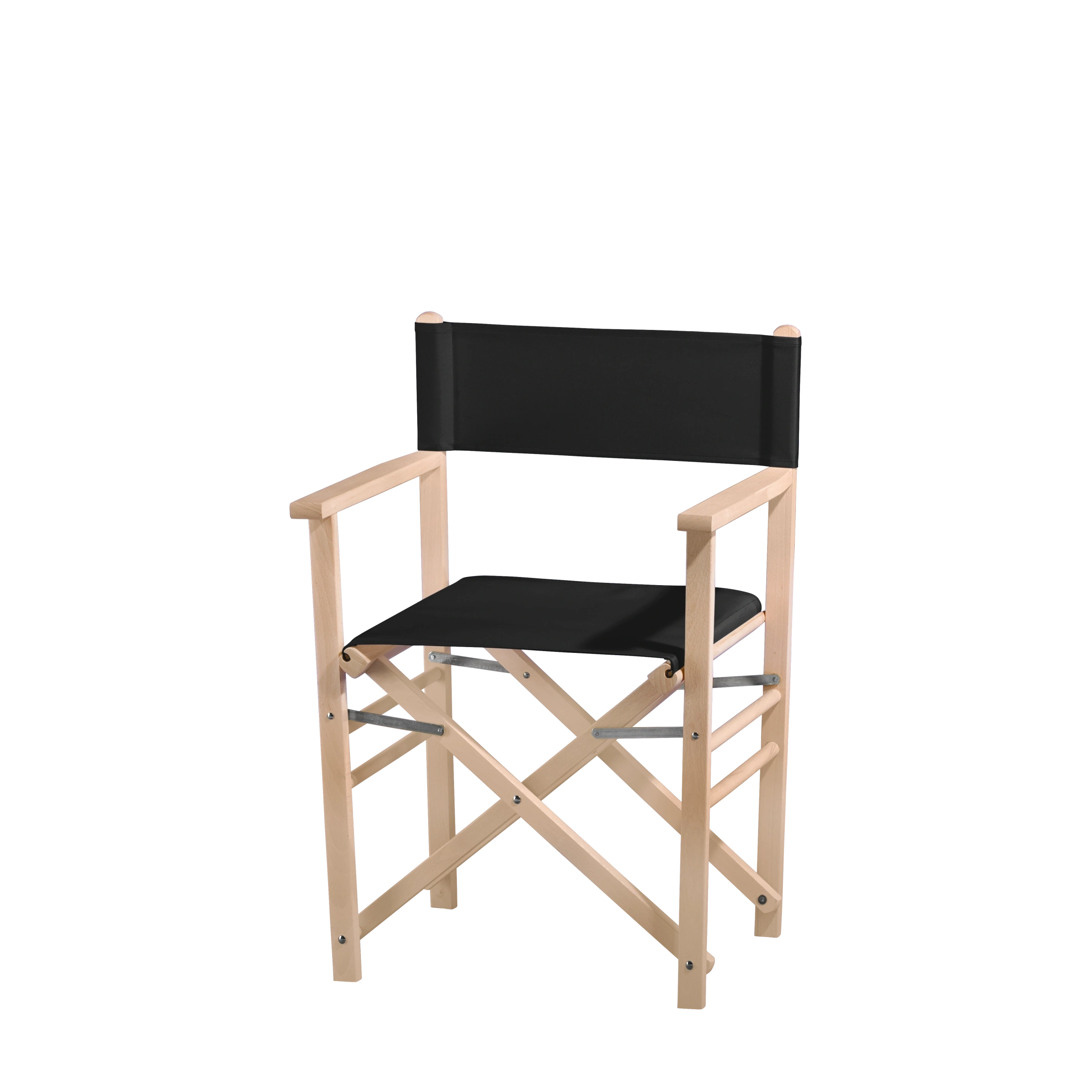 Regiestuhl Billy aus naturbelassenem Buchenholz mit schwarzem Bezug, Seitenansicht
#Classic | Set (Farbe)_schwarz