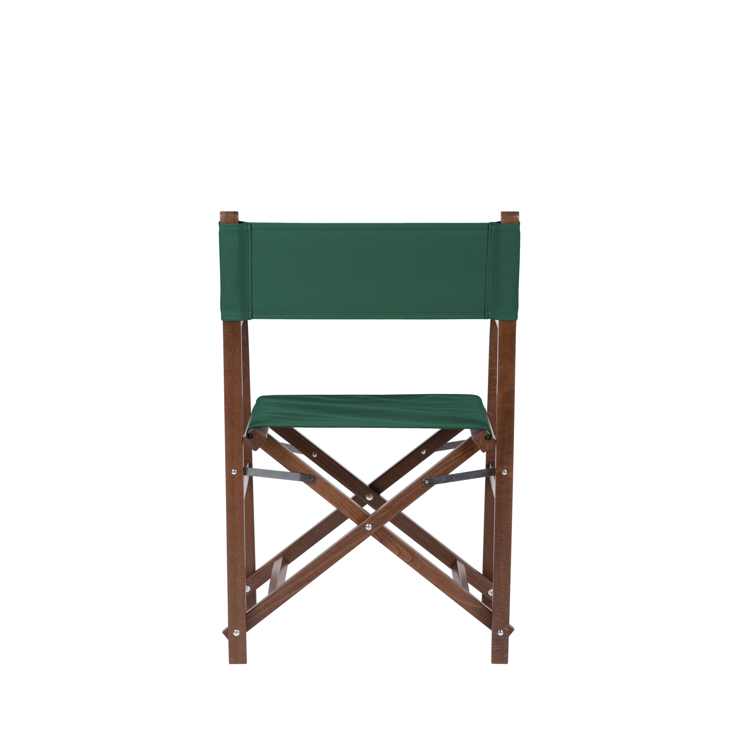 Regiestuhl George aus braunem Buchenholz mit dunkelgrünem Bezug, Rückansicht
#Classic | Set (Farbe)_dunkelgrün