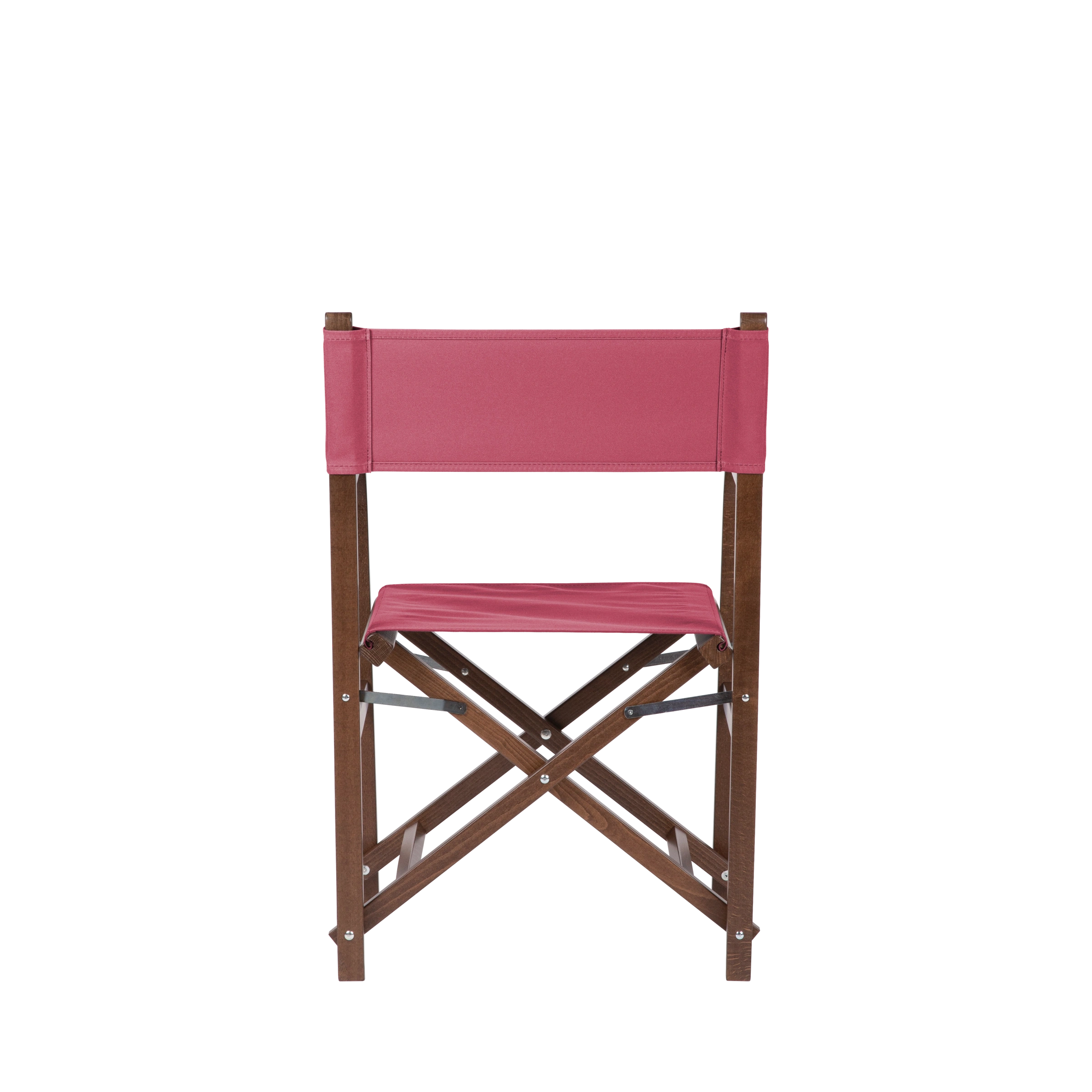 Regiestuhl George aus braunem Buchenholz mit Bezug in fuchsia, Rückansicht
#Classic | Set (Farbe)_fuchsia