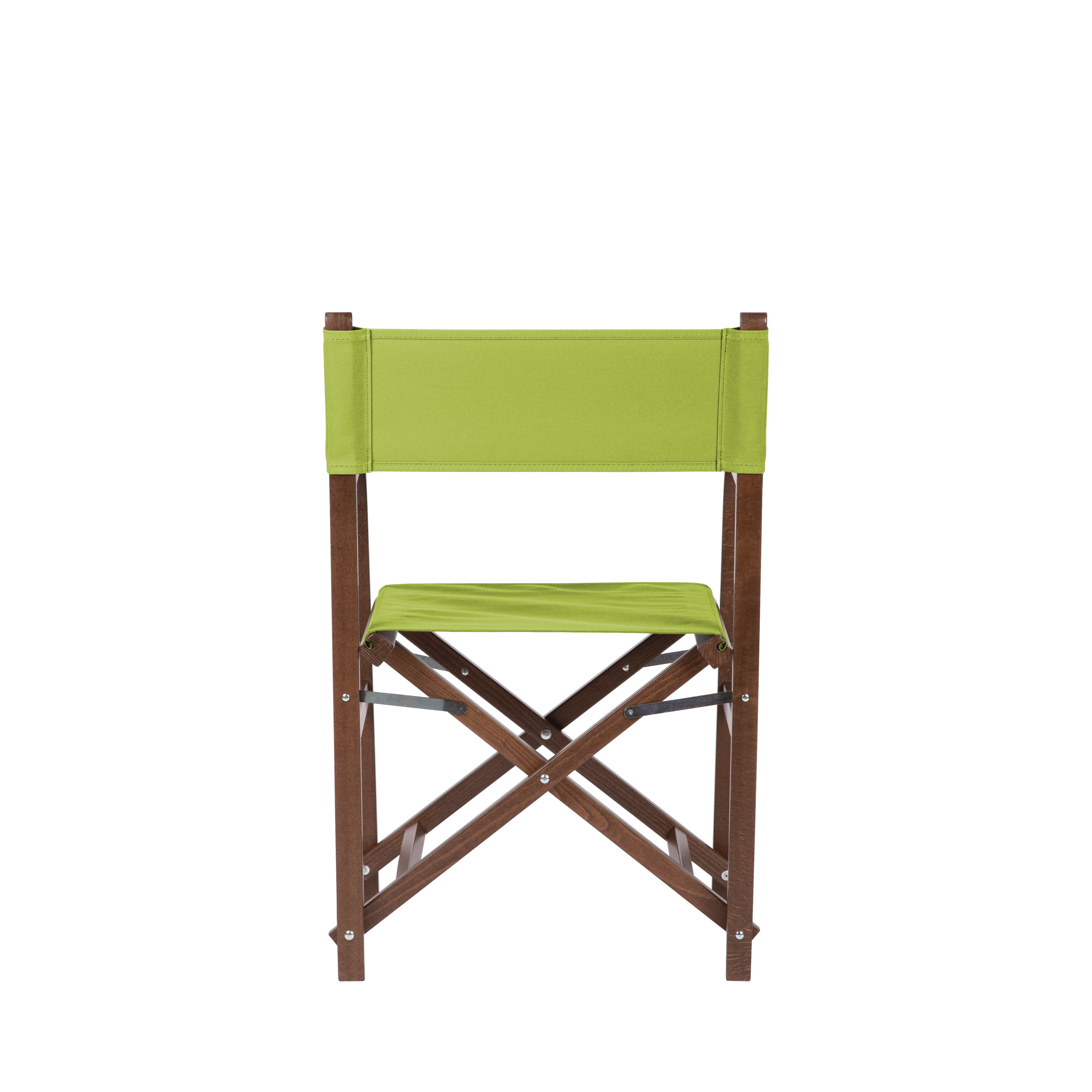 Regiestuhl George aus braunem Buchenholz mit hellgrünem Bezug, Rückansicht
#Classic | Set (Farbe)_hellgrün