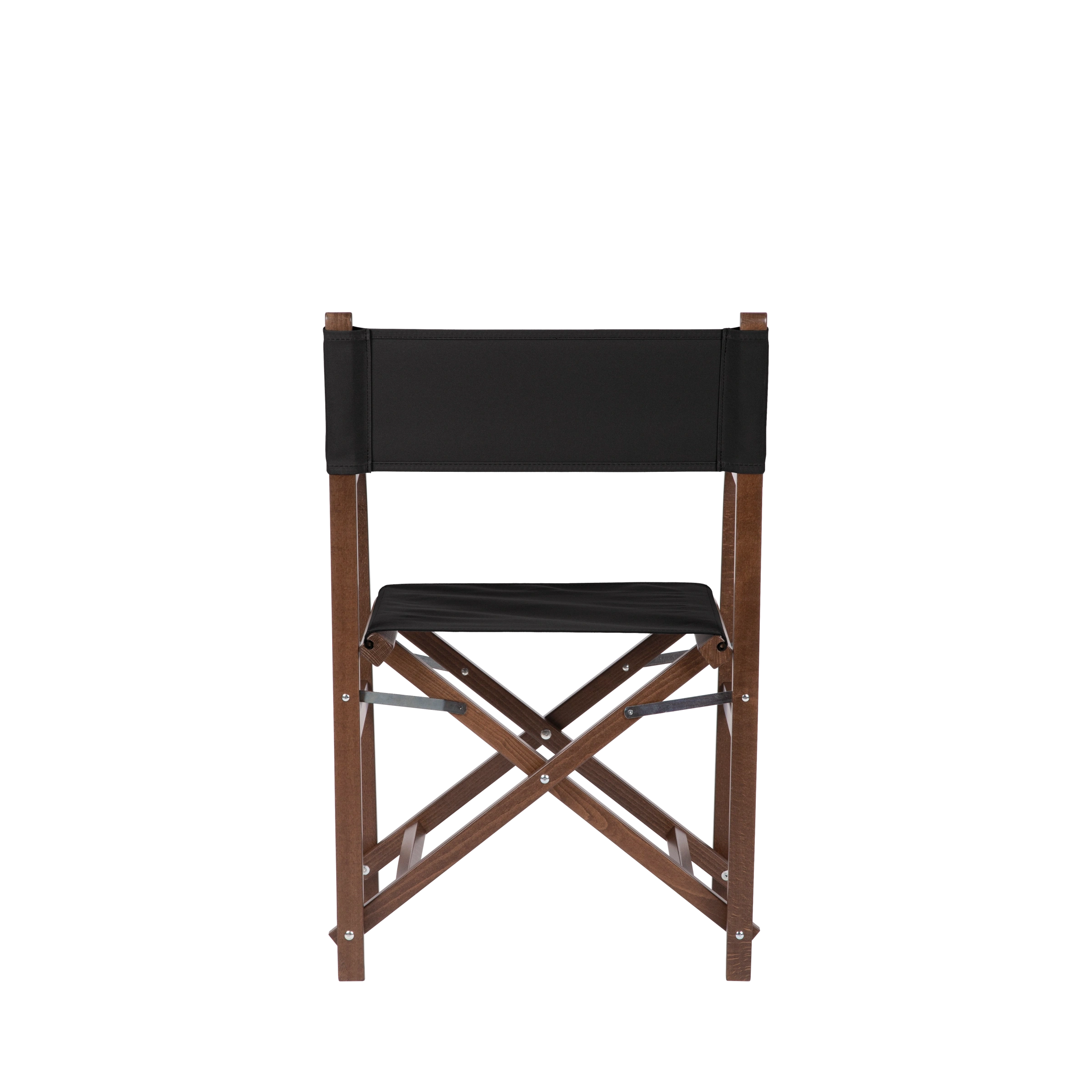 Regiestuhl George aus braunem Buchenholz mit schwarzem Bezug, Rückansicht
#Classic | Set (Farbe)_schwarz