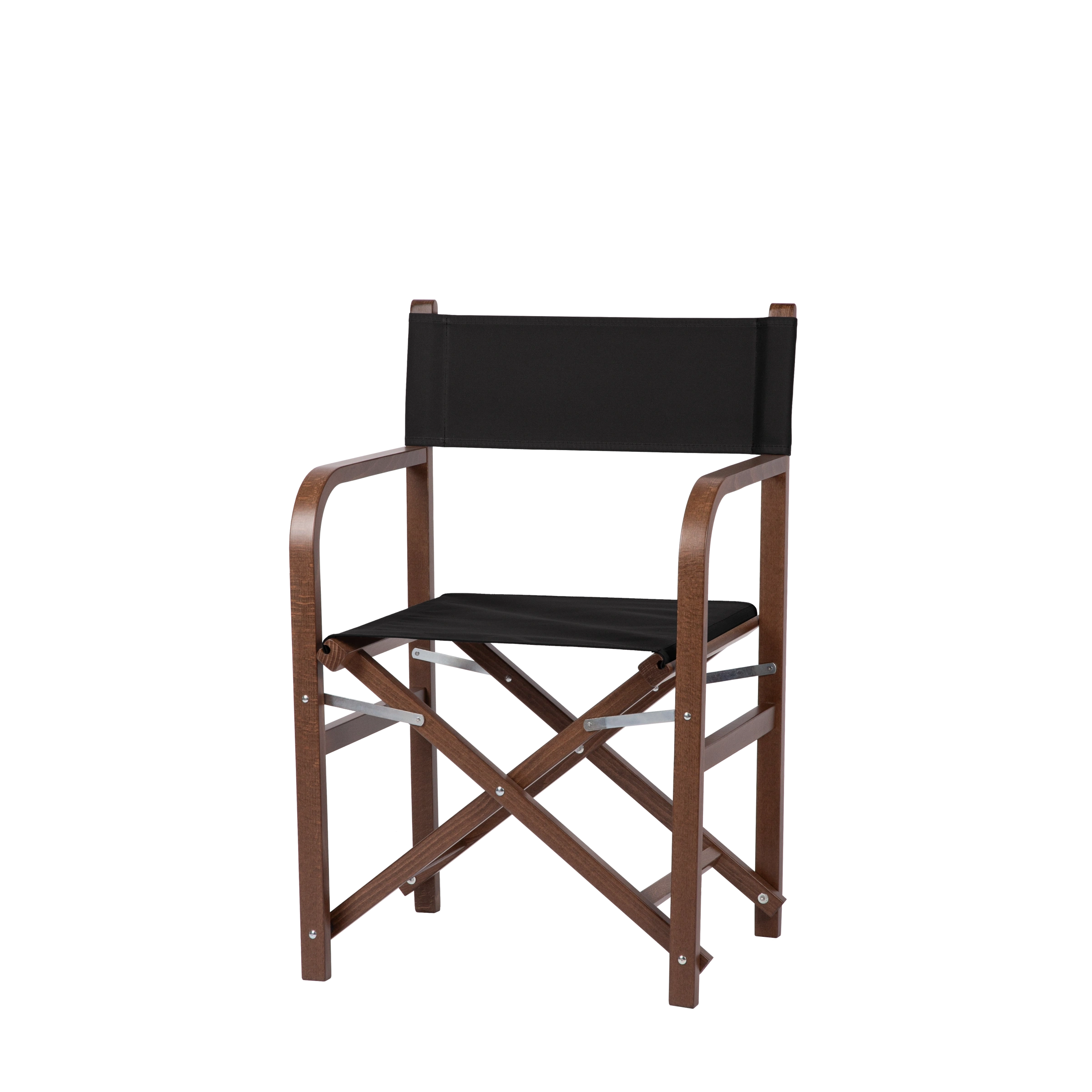 Regiestuhl George aus braunem Buchenholz mit schwarzem Bezug, Seitenansicht
#Classic | Set (Farbe)_schwarz