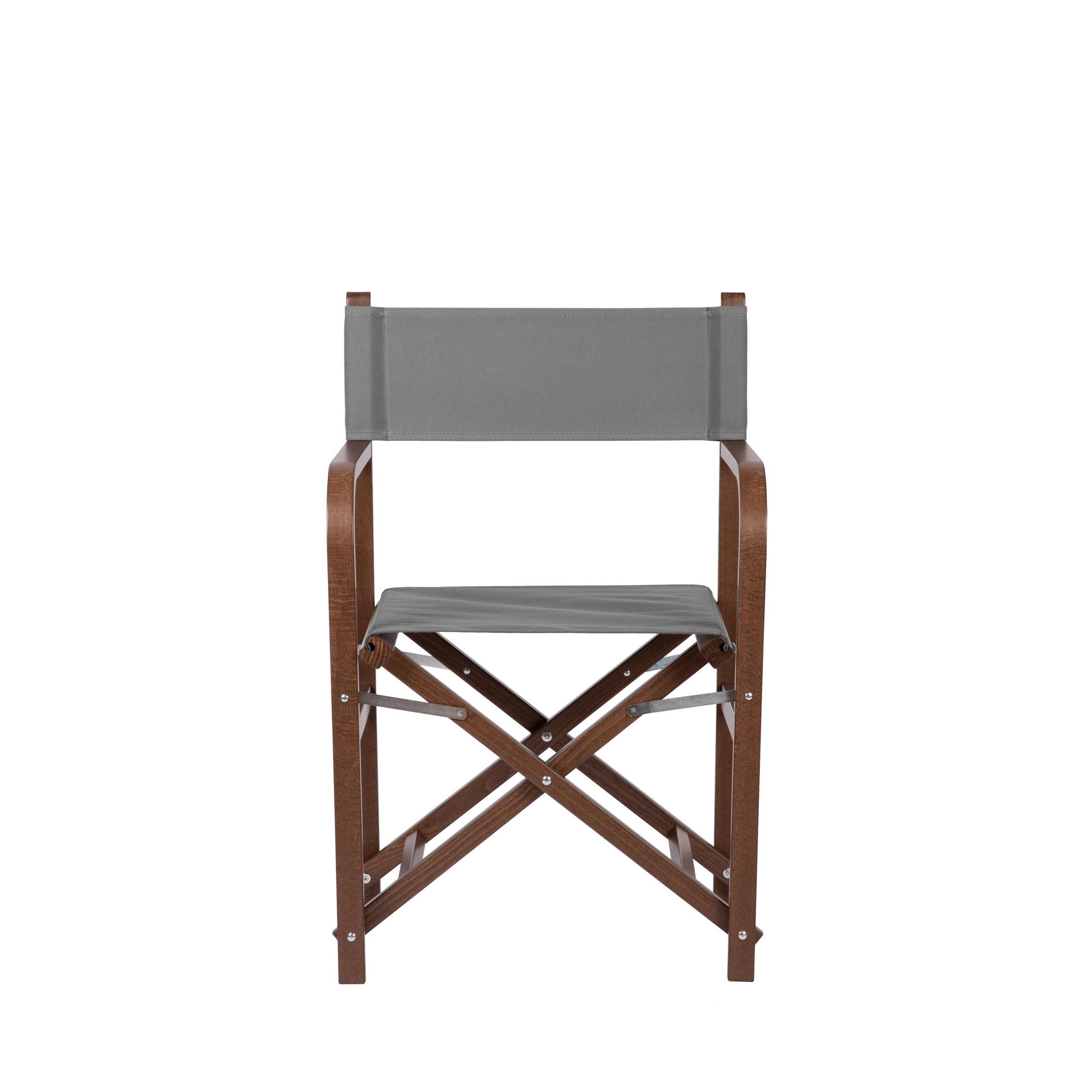 Regiestuhl George aus braunem Buchenholz mit anthrazitem Bezug, Frontalansicht
#Classic | Set (Farbe)_anthrazit