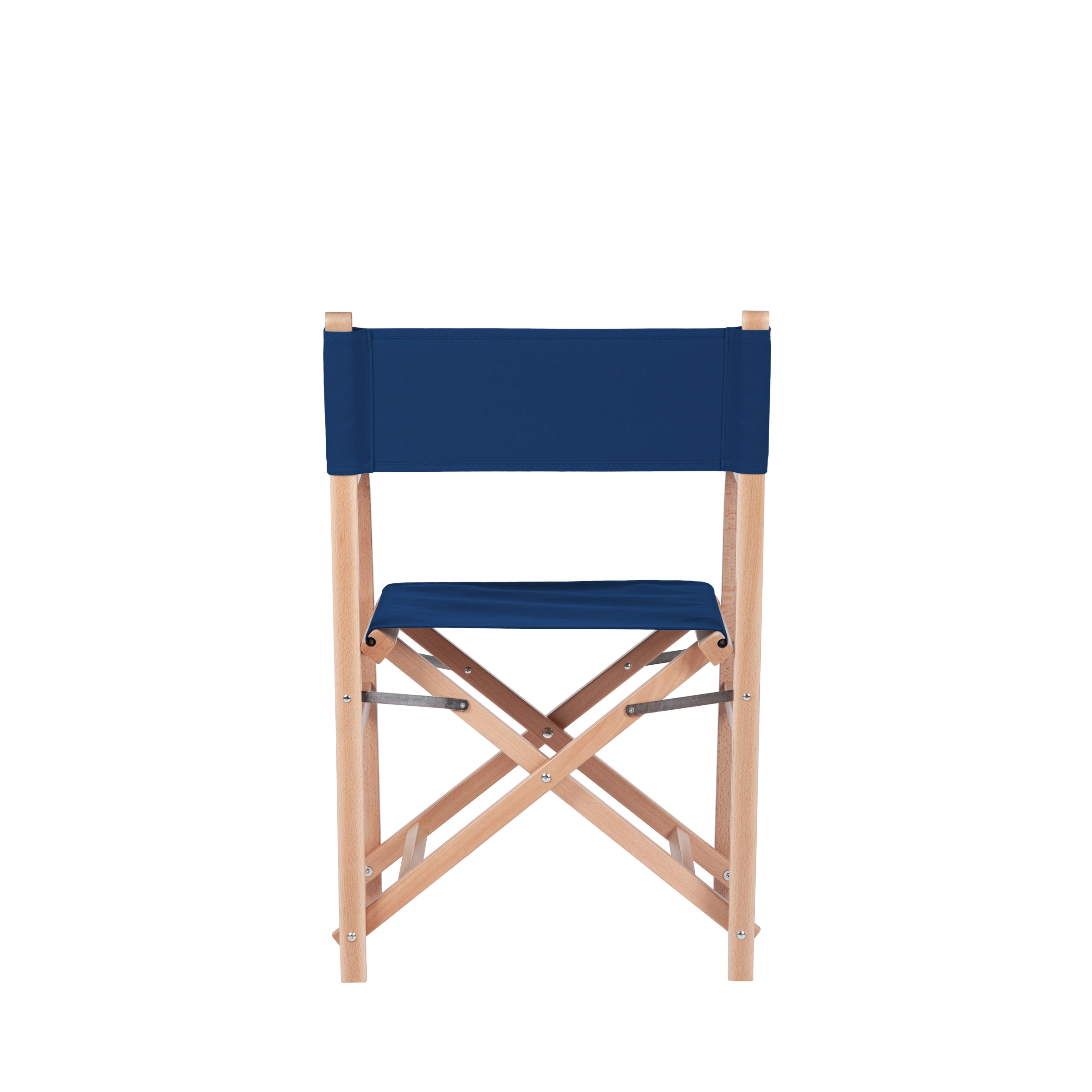 Regiestuhl George aus naturfarbenem Buchenholz mit Bezug in marine, Rückansicht
#Classic | Set (Farbe)_marine