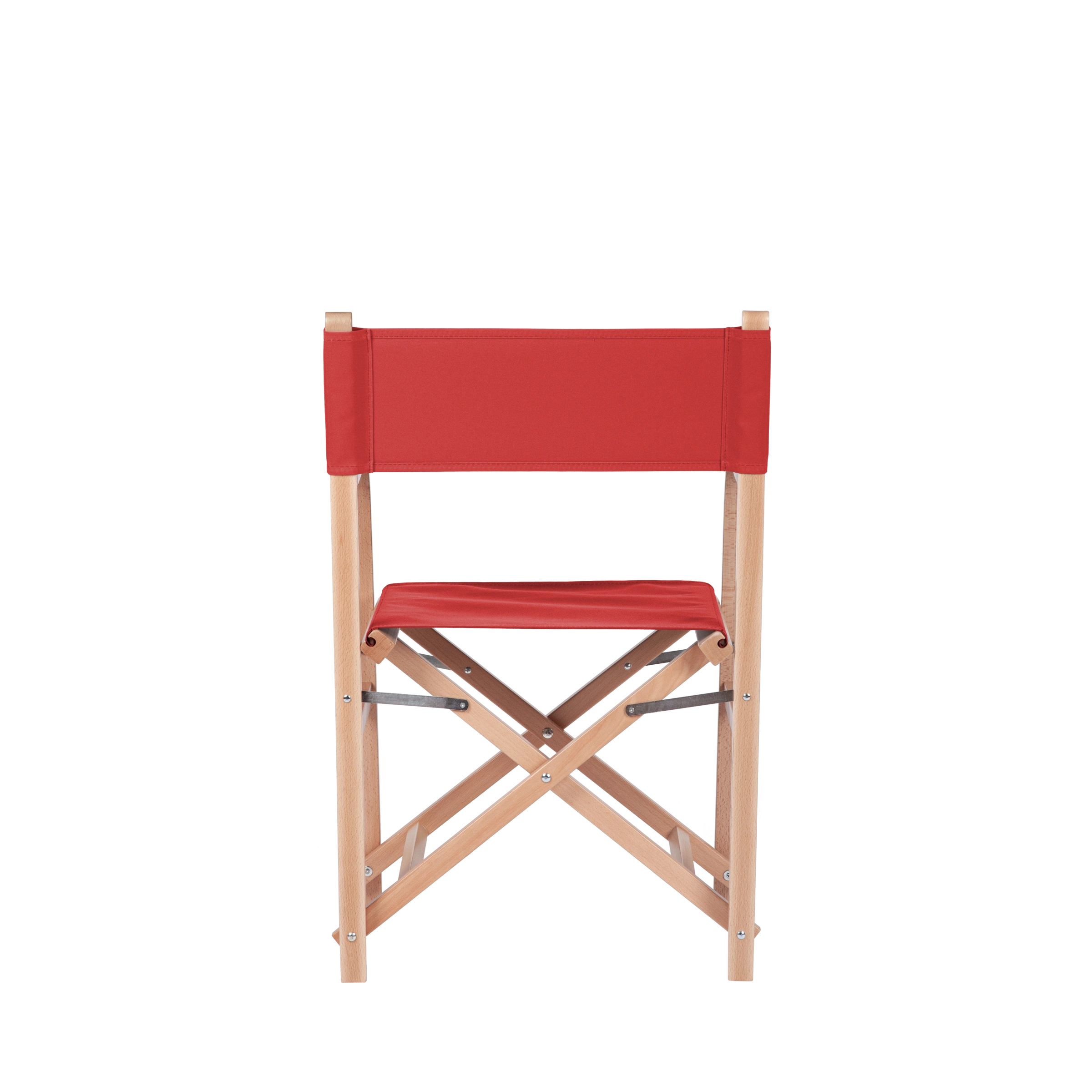 Regiestuhl George aus naturfarbenem Buchenholz mit Bezug in rivarot, Rückansicht
#Classic | Set (Farbe)_rivarot