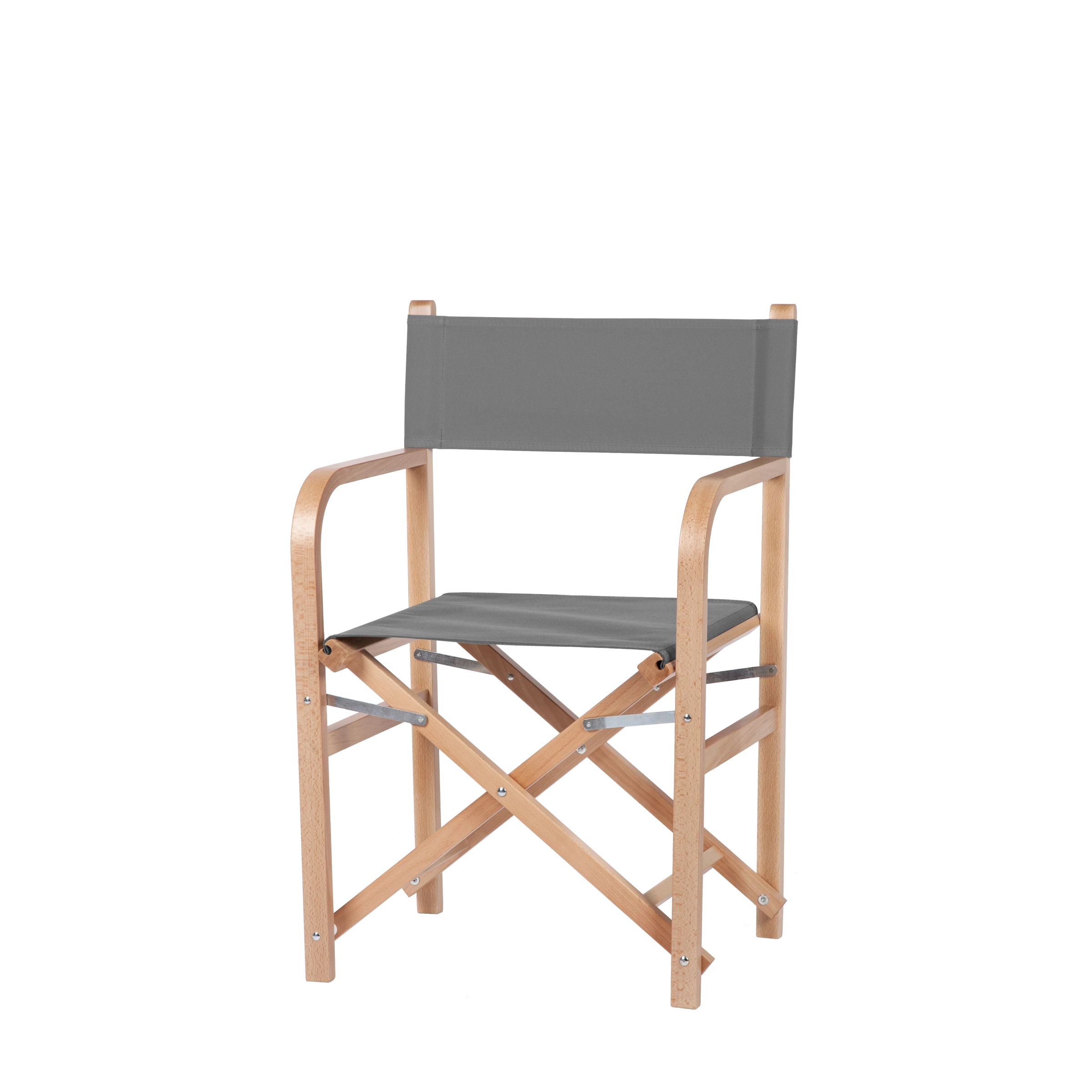 Regiestuhl George aus naturfarbenem Buchenholz mit anthrazitem Bezug, Seitenansicht
#Classic | Set (Farbe)_anthrazit