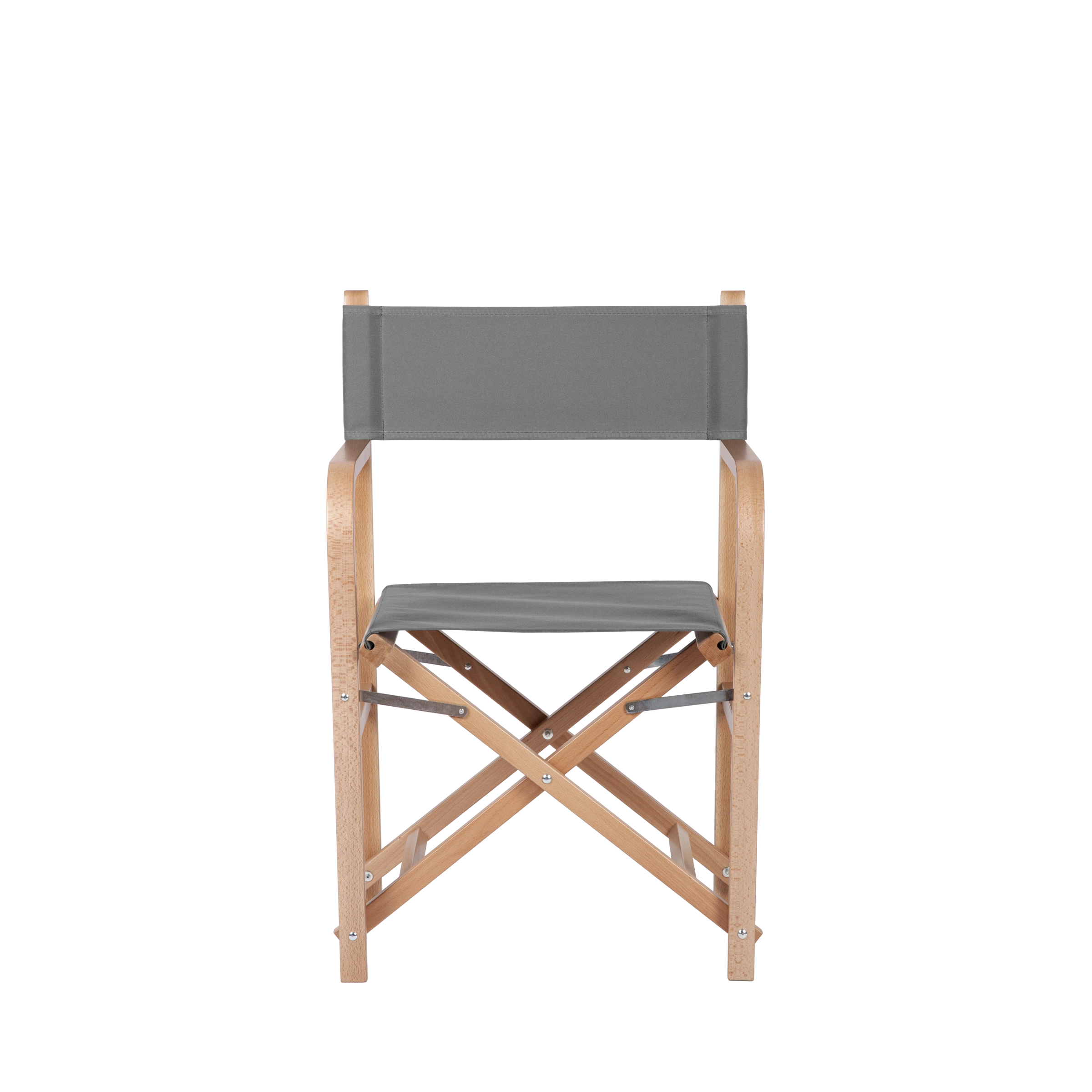 Regiestuhl George aus naturfarbenem Buchenholz mit anthrazitem Bezug, Frontalansicht
#Classic | Set (Farbe)_anthrazit