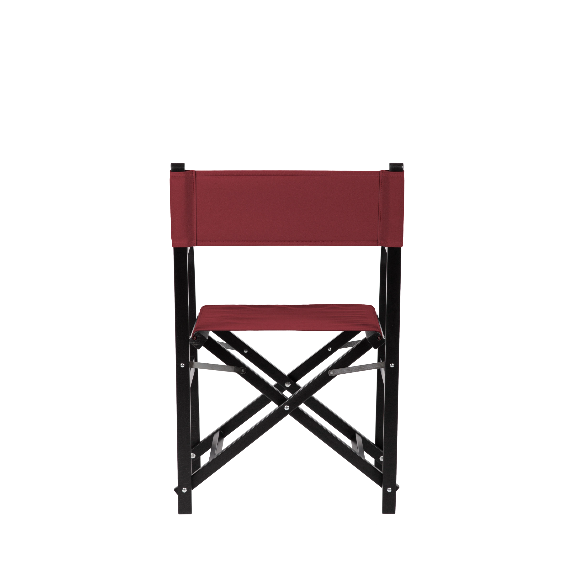 Regiestuhl George aus schwarzem Buchenholz mit Bezug in bordeaux, Rückansicht
#Classic | Set (Farbe)_bordeaux