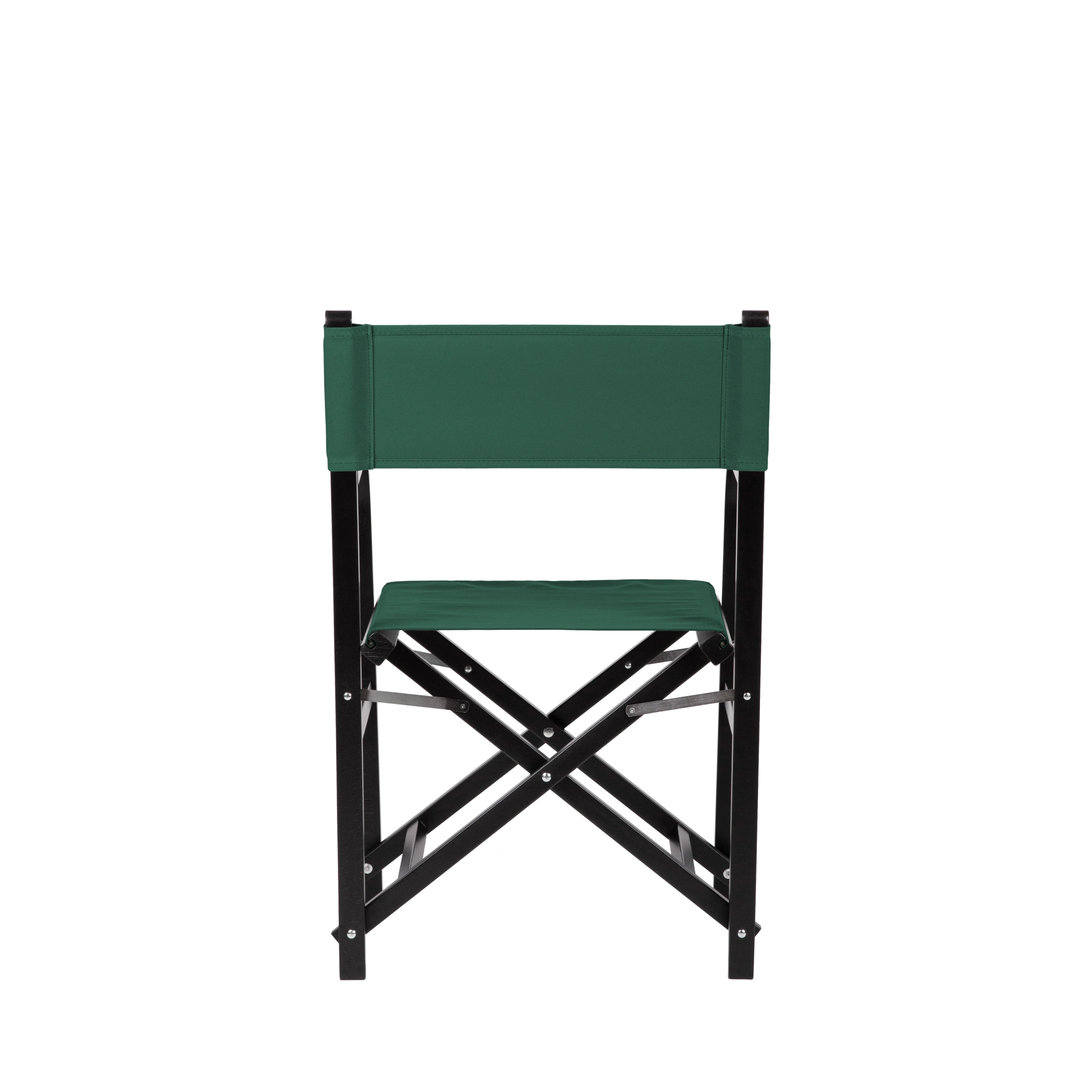 Regiestuhl George aus schwarzem Buchenholz mit dunkelgrünem Bezug, Rückansicht
#Classic | Set (Farbe)_dunkelgrün