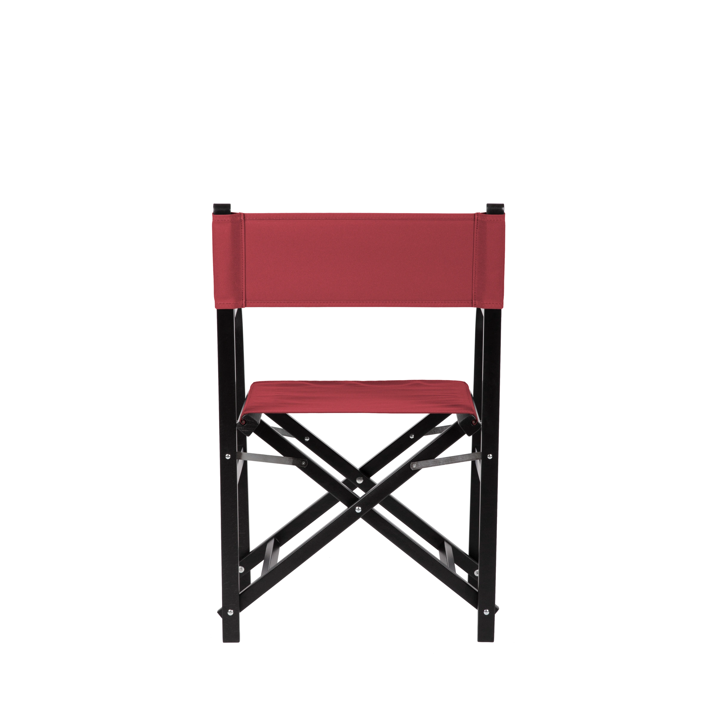 Regiestuhl George aus schwarzem Buchenholz mit rotem Bezug, Rückansicht
#Classic | Set (Farbe)_rot