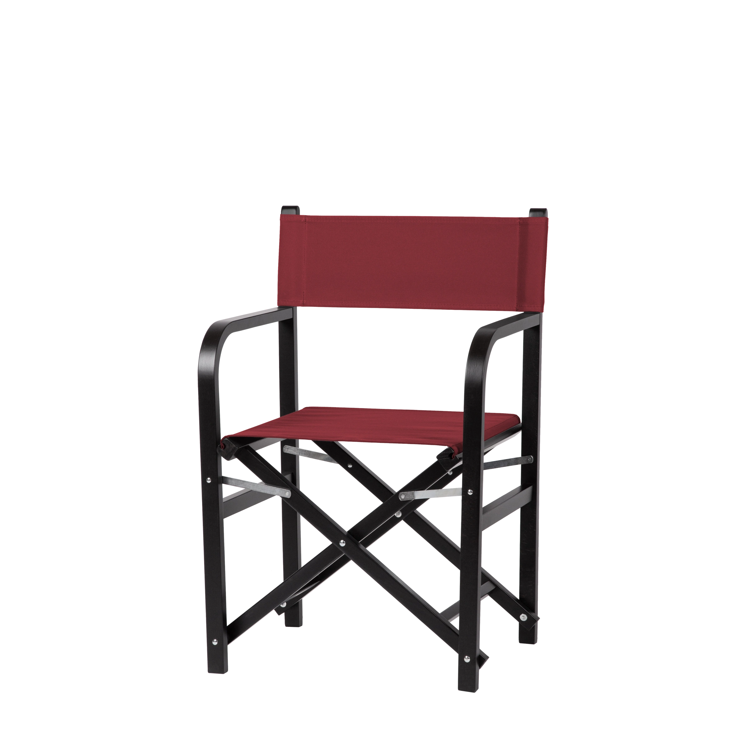 Regiestuhl George aus schwarzem Buchenholz mit Bezug in bordeaux, Seitenansicht
#Classic | Set (Farbe)_bordeaux
