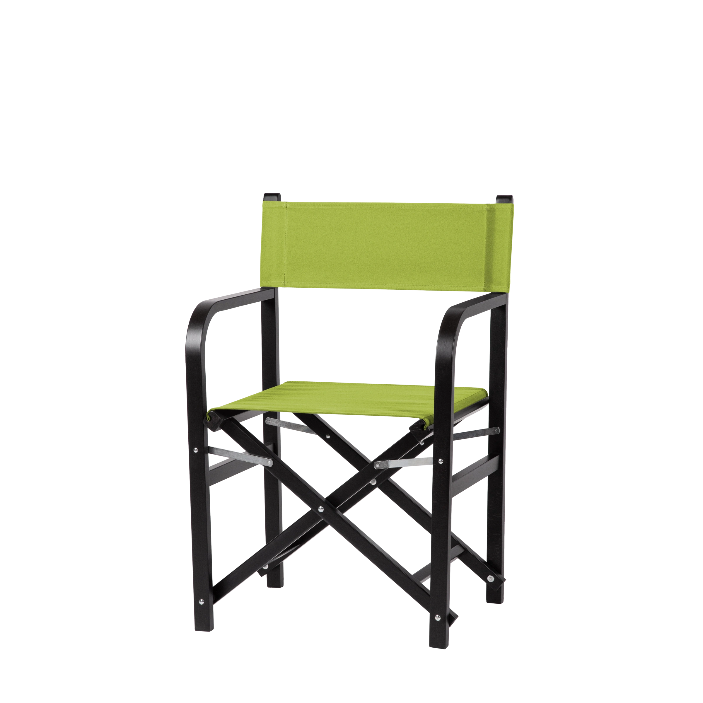 Regiestuhl George aus schwarzem Buchenholz mit hellgrünem Bezug, Seitenansicht
#Classic | Set (Farbe)_hellgrün