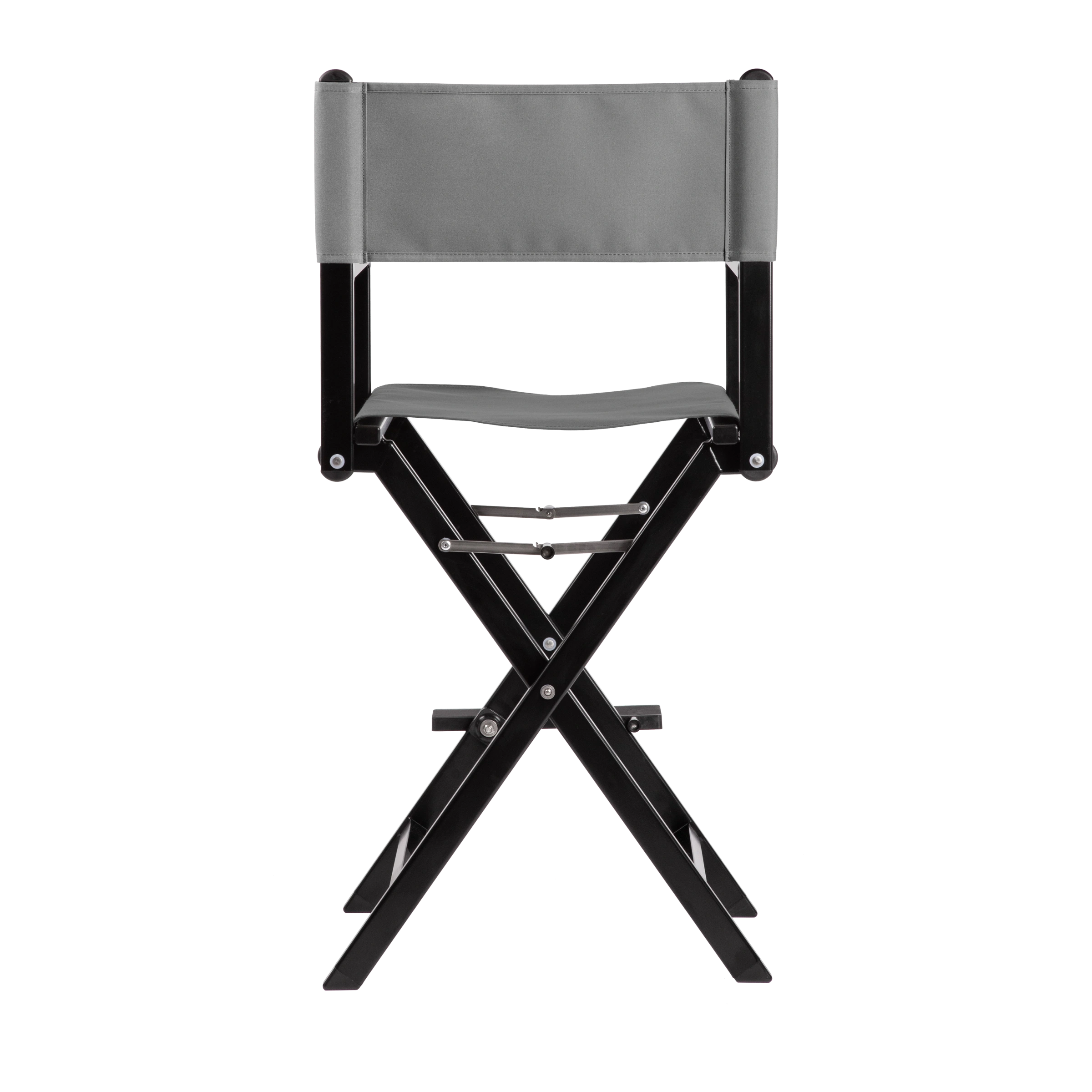 Regiestuhl Kelly aus schwarzem Aluminium mit anthrazitem Bezug, Rückansicht
#Alu | Set (Farbe)_anthrazit