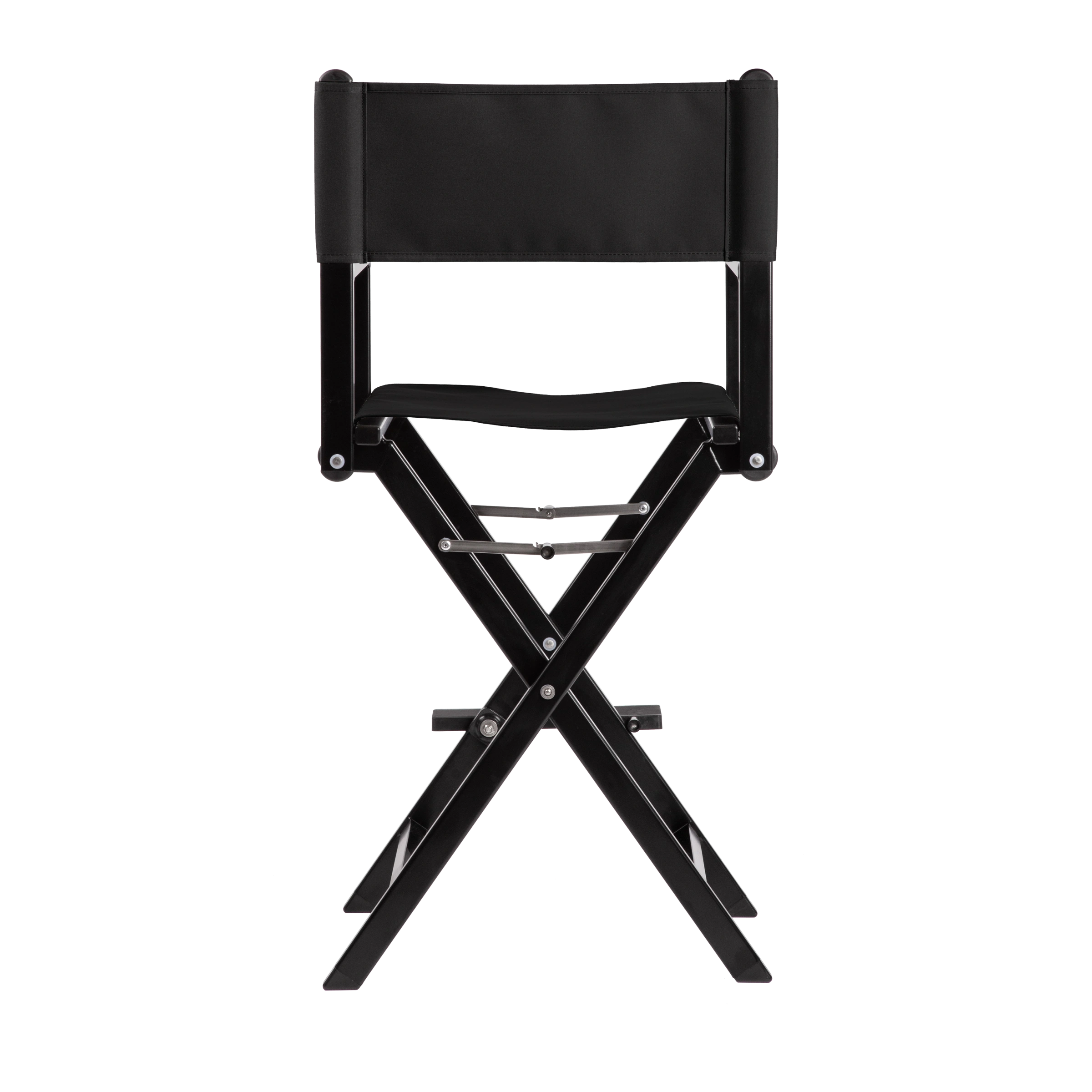 Regiestuhl Kelly aus schwarzem Aluminium mit schwarzem Bezug, Rückansicht
#Alu | Set (Farbe)_schwarz