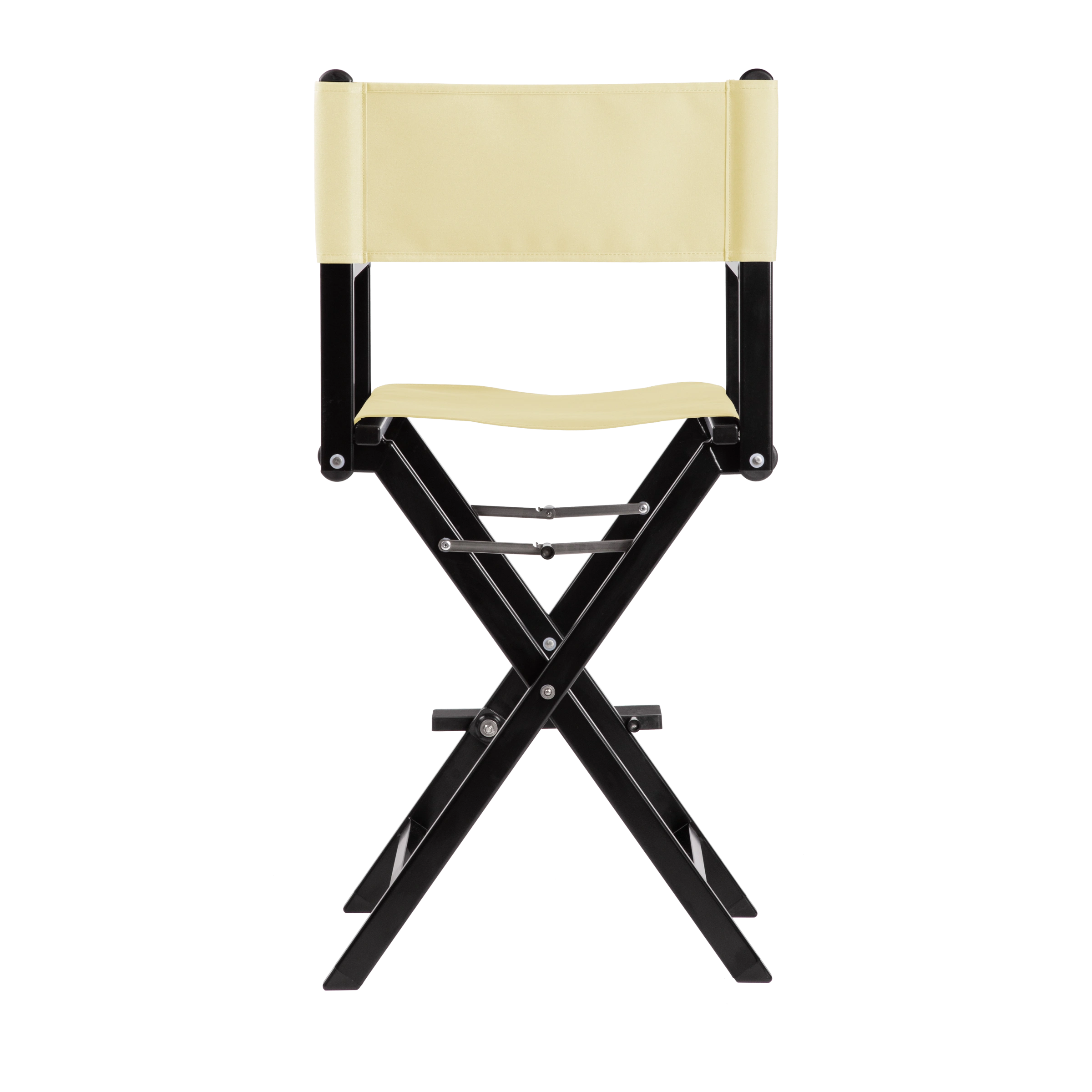 Regiestuhl Kelly aus schwarzem Aluminium mit Bezug in vanille, Rückansicht
#Alu | Set (Farbe)_vanille