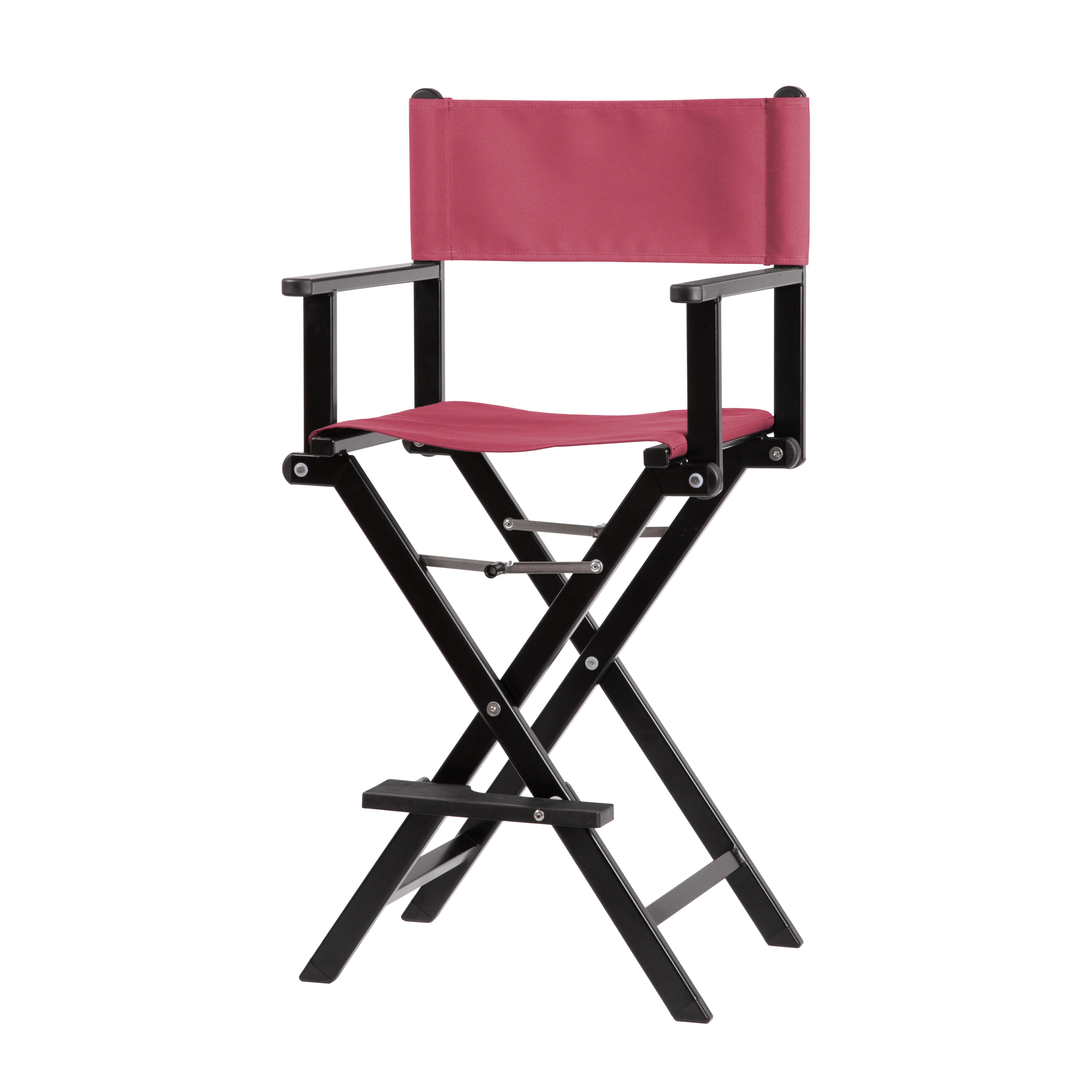 Regiestuhl Kelly aus schwarzem Aluminium mit Bezug in fuchsia, Seitenansicht
#Alu | Set (Farbe)_fuchsia