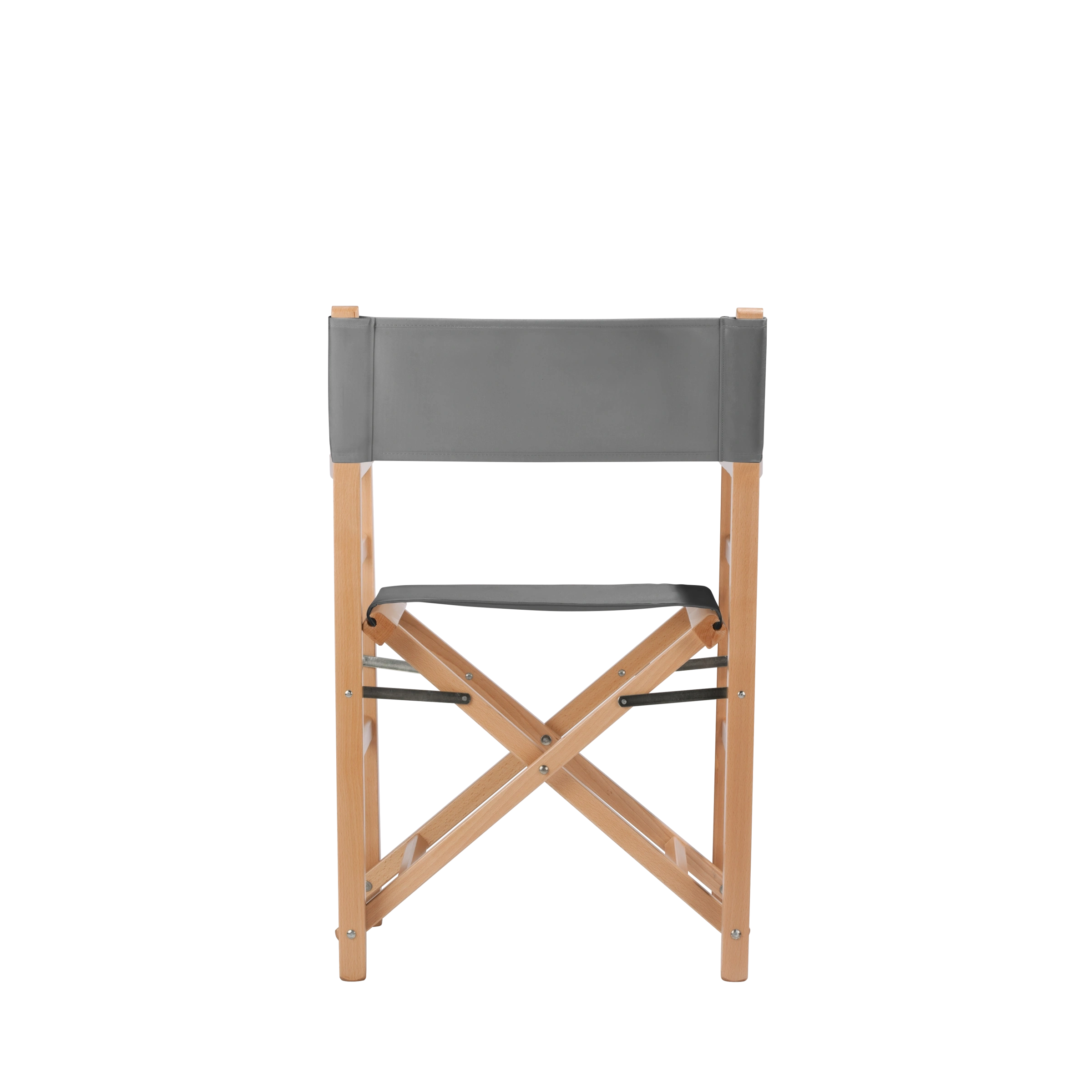 Regiestuhl Oscar aus naturfarbenem Buchenholz mit anthrazitem Bezug, Rückansicht
#Classic | Set (Farbe)_anthrazit