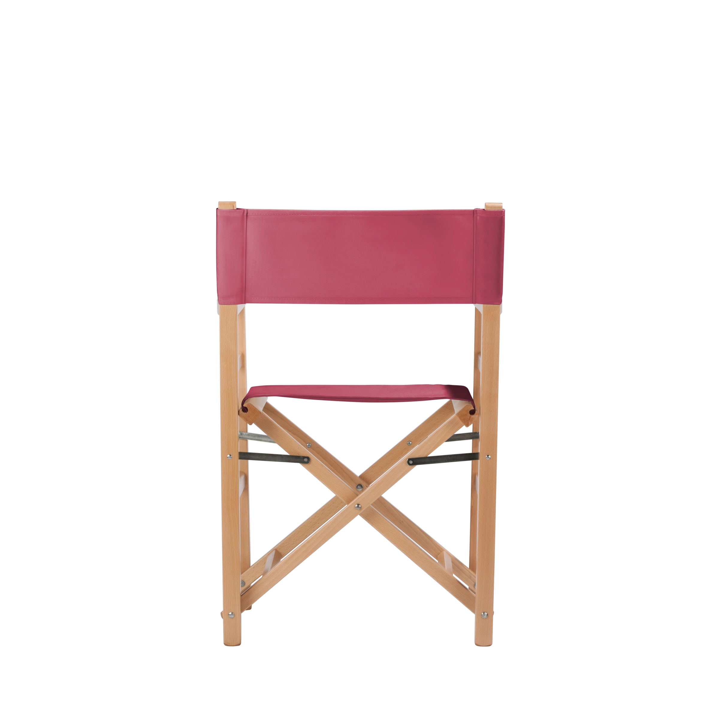 Regiestuhl Oscar aus naturfarbenem Buchenholz mit Bezug in fuchsia, Rückansicht
#Classic | Set (Farbe)_fuchsia