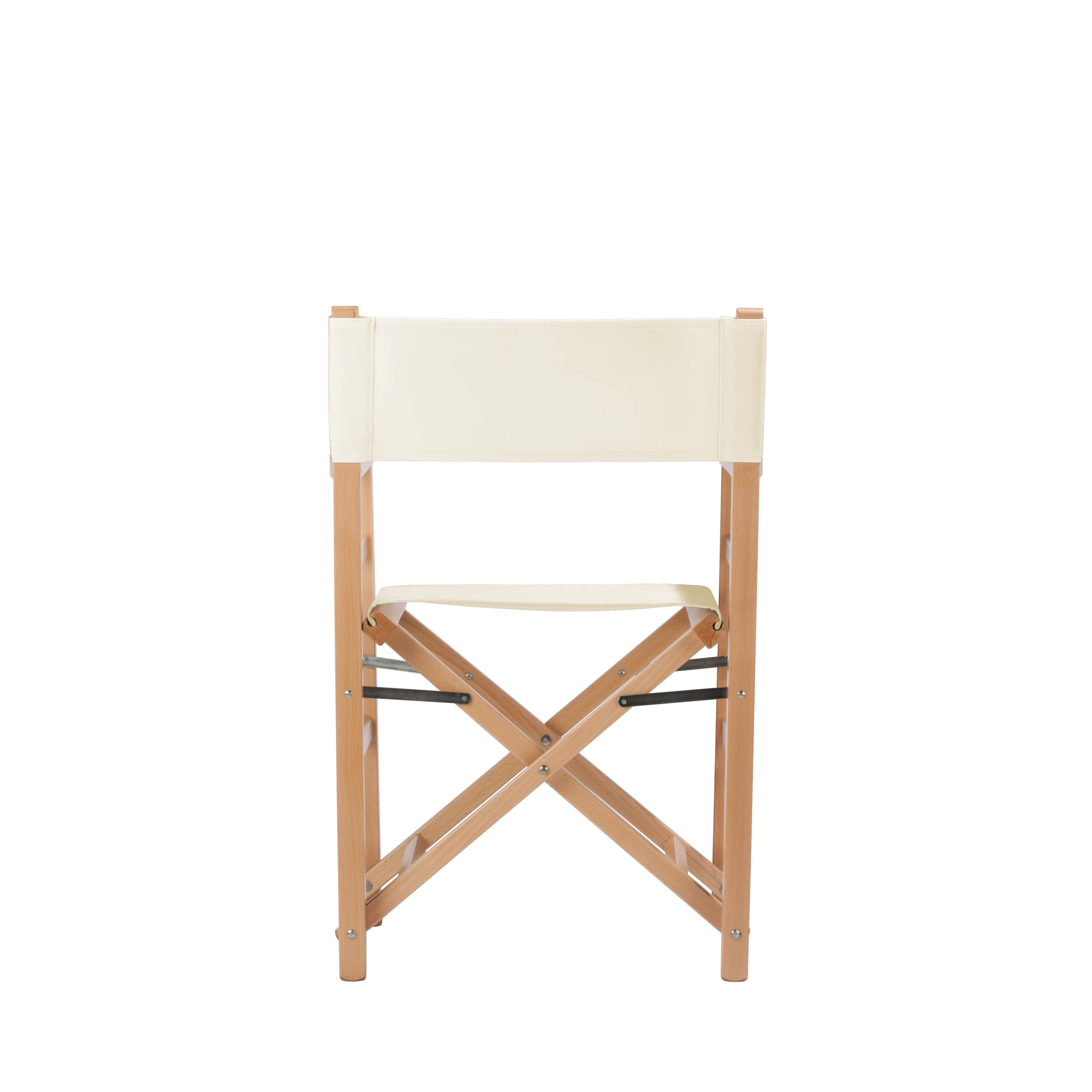 Regiestuhl Oscar aus naturfarbenem Buchenholz mit naturfarbenem Bezug, Rückansicht
#Classic | Set (Farbe)_natur