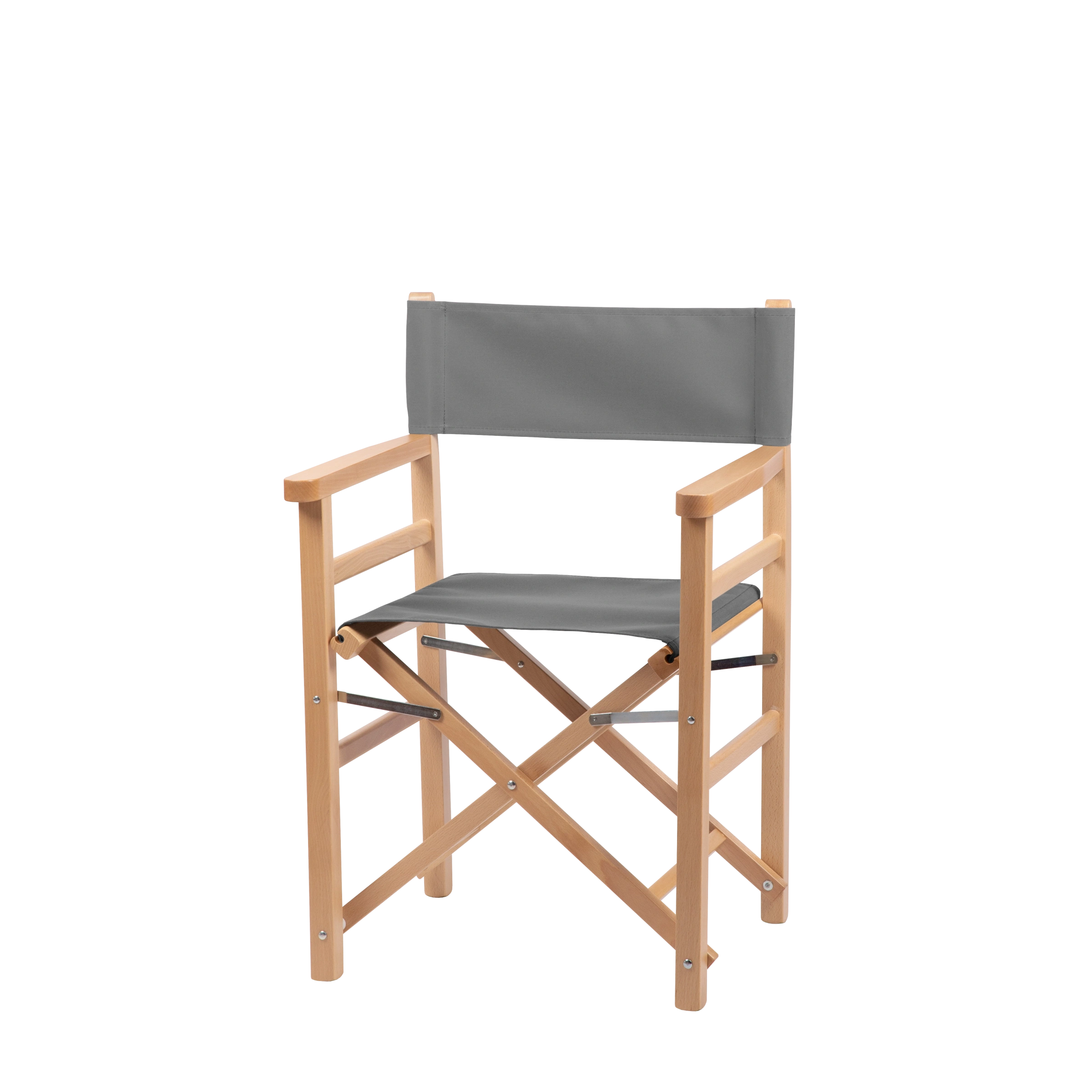 Regiestuhl Oscar aus naturfarbenem Buchenholz mit anthrazitem Bezug, Seitenansicht
#Classic | Set (Farbe)_anthrazit