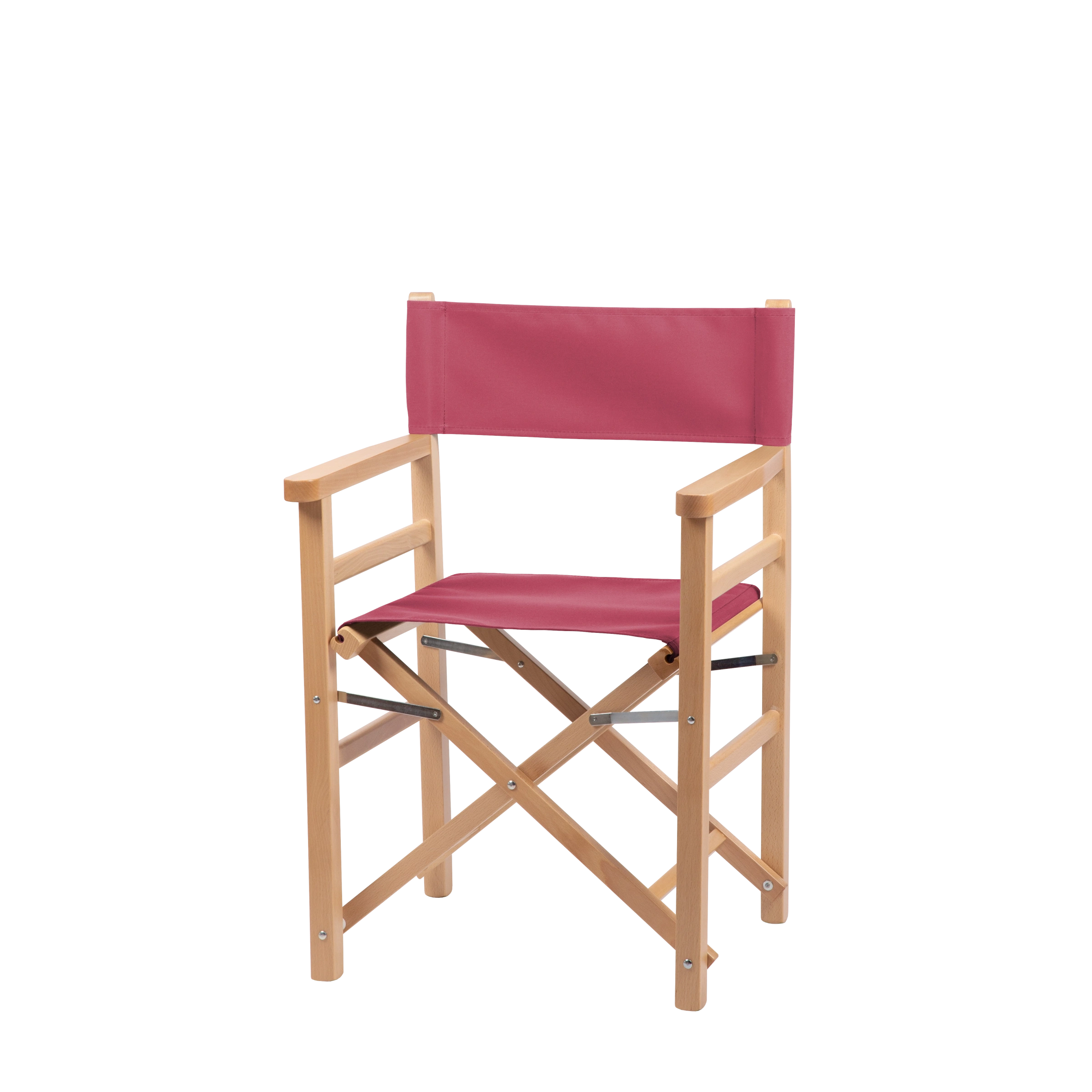 Regiestuhl Oscar aus naturfarbenem Buchenholz mit Bezug in fuchsia, Seitenansicht
#Classic | Set (Farbe)_fuchsia