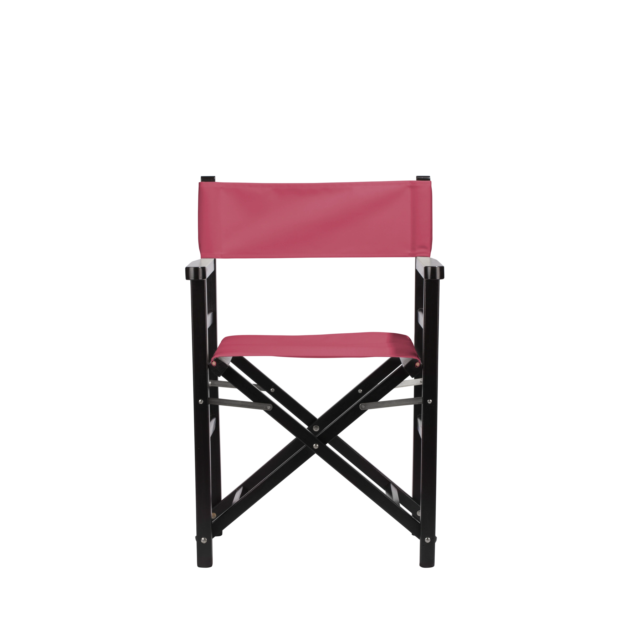 Regiestuhl Oscar aus schwarzem Buchenholz mit Bezug in fuchsia, Frontalansicht
#Classic | Set (Farbe)_fuchsia