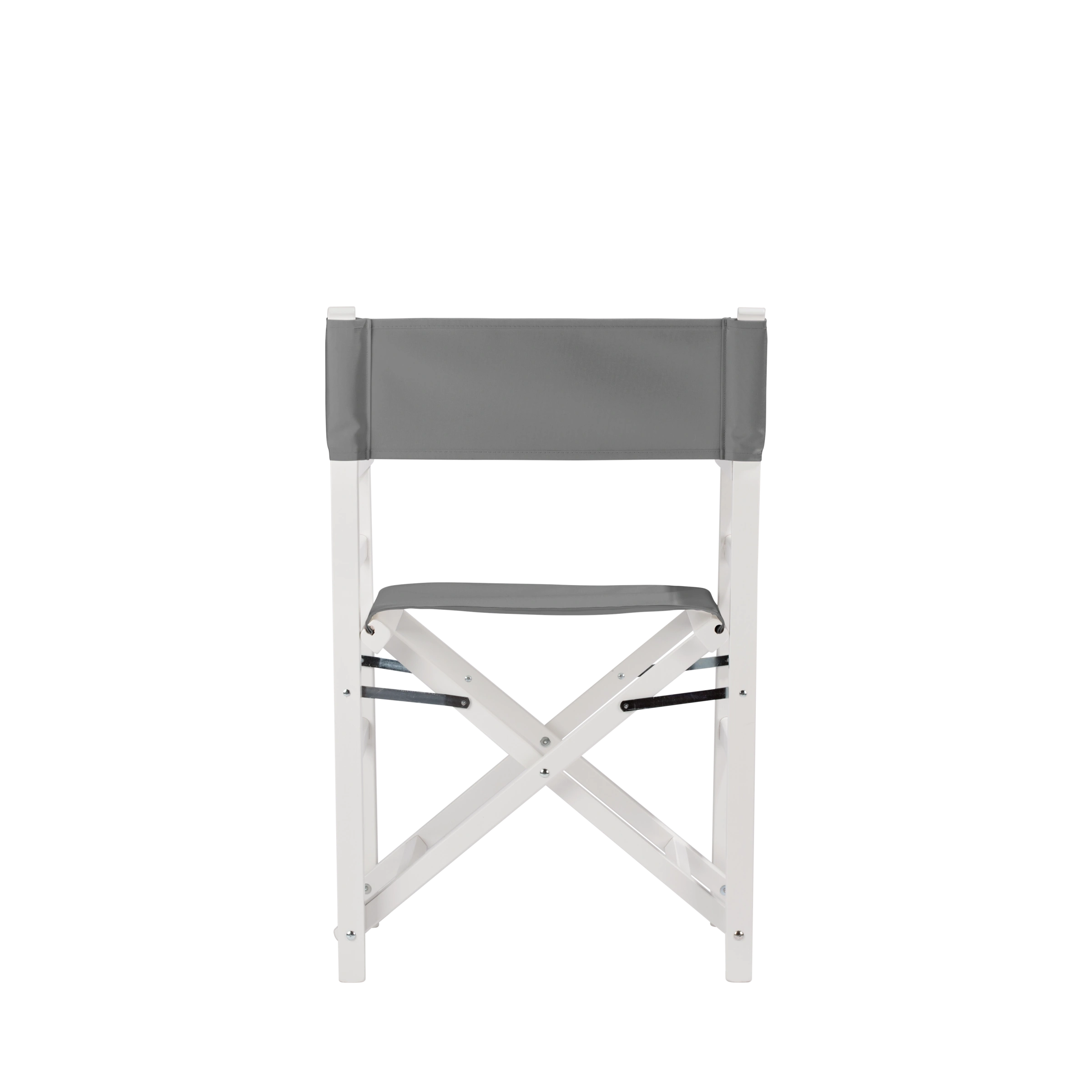 Regiestuhl Oscar aus weißem Buchenholz mit anthrazitem Bezug, Rückansicht
#Classic | Set (Farbe)_anthrazit