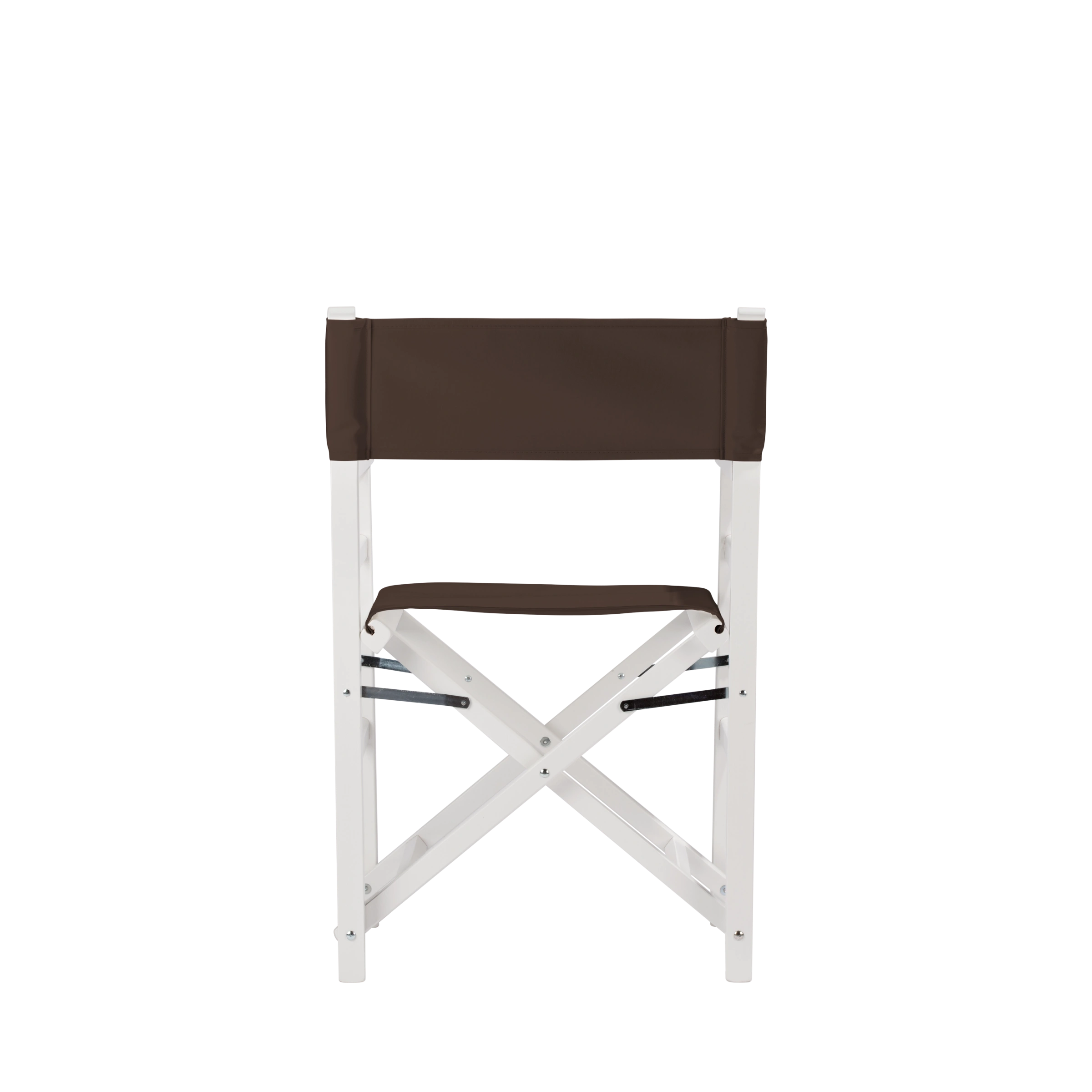 Regiestuhl Oscar aus weißem Buchenholz mit Bezug in caffé, Rückansicht
#Classic | Set (Farbe)_caffé