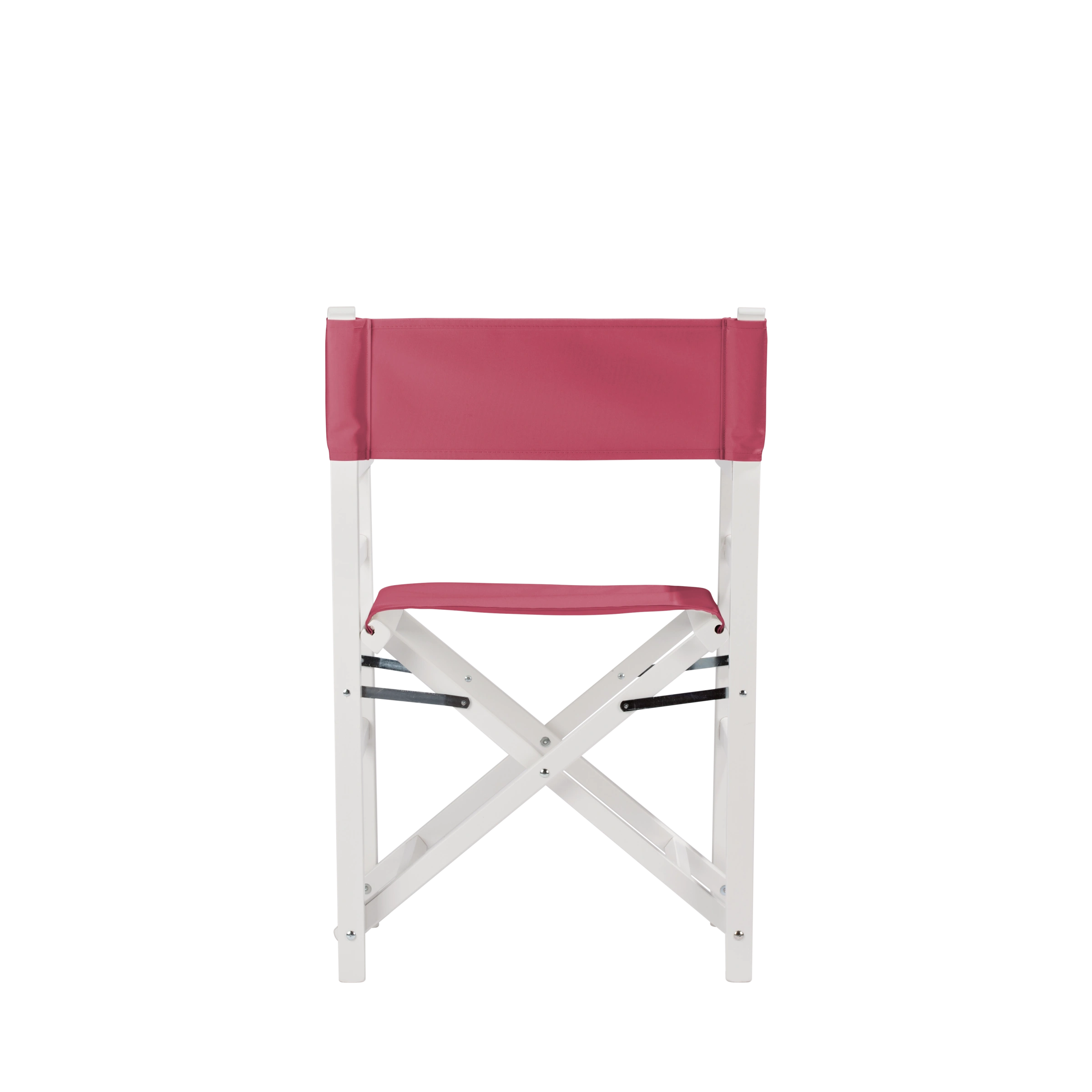 Regiestuhl Oscar aus weißem Buchenholz mit Bezug in fuchsia, Rückansicht
#Classic | Set (Farbe)_fuchsia