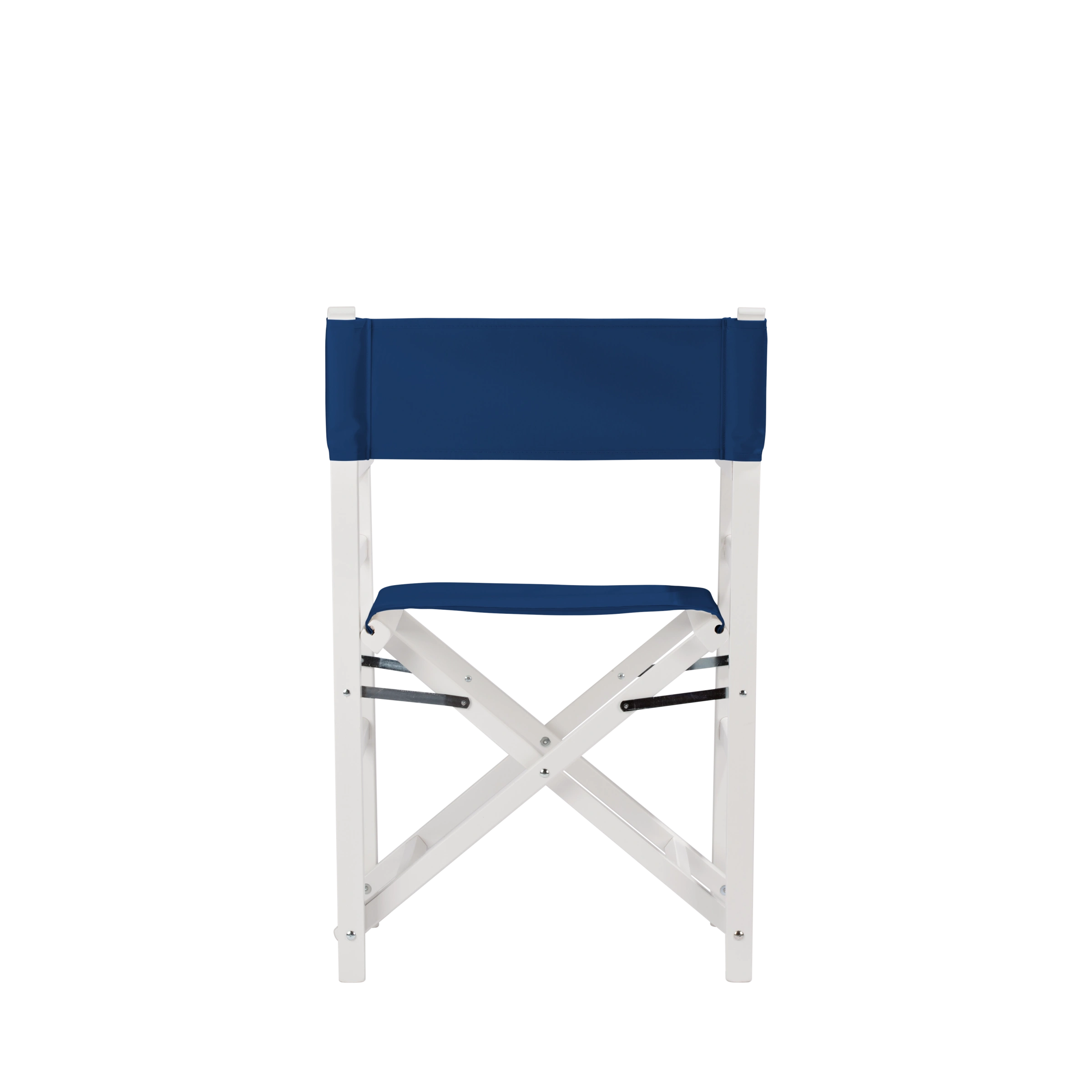 Regiestuhl Oscar aus weißem Buchenholz mit Bezug in marine, Rückansicht
#Classic | Set (Farbe)_marine