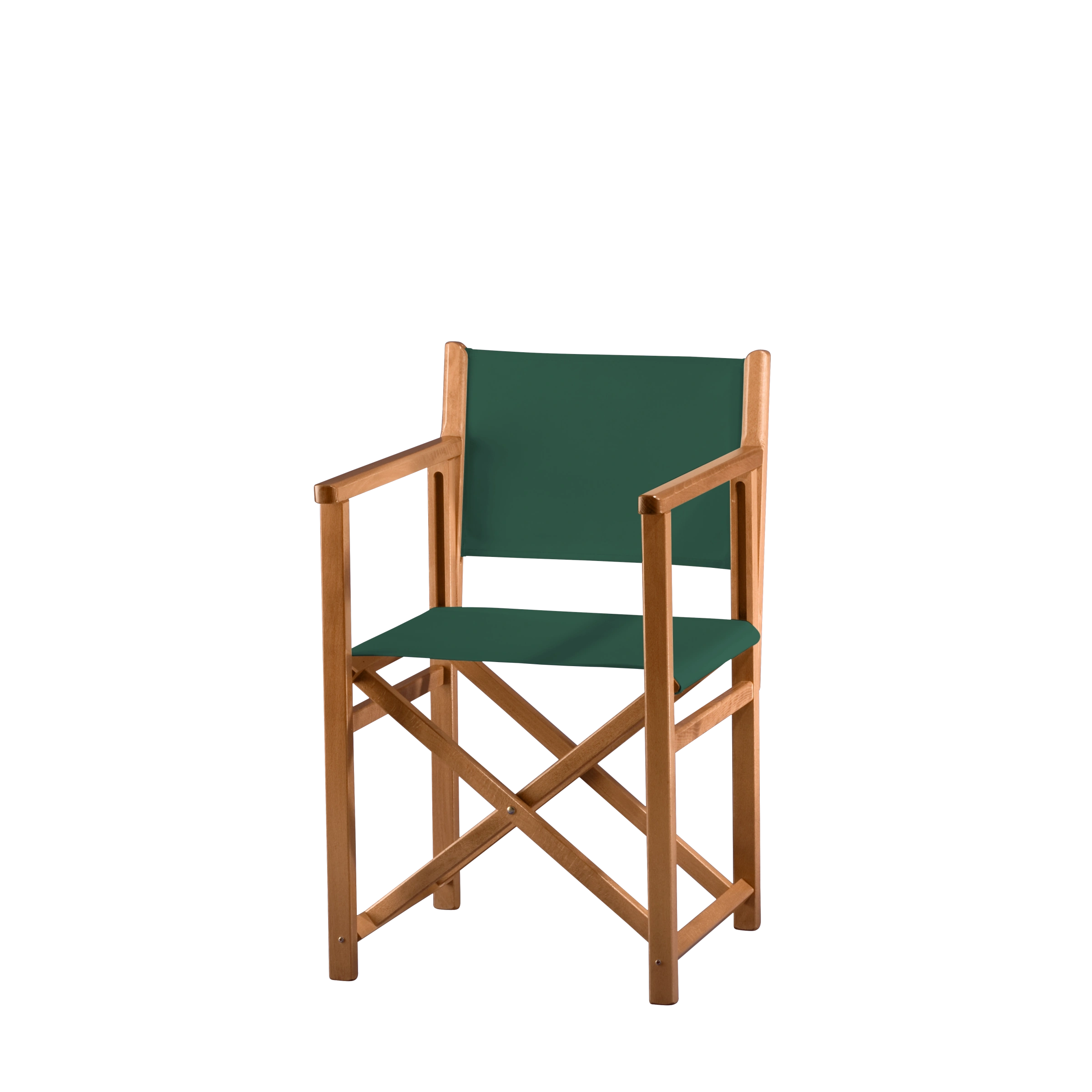 Regiestuhl Pedro aus brandyfarbenem Buchenholz mit dunkelgrünem Bezug, Seitenansicht
#Swing | Set (Farbe)_dunkelgrün